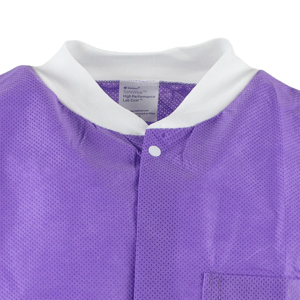 SafeWear High Performance Lab Coat, Plum Purple, X-Large, SMS, 3-Pocket, Snap Front, 12/Pk, 8109-D thumbnail 5
