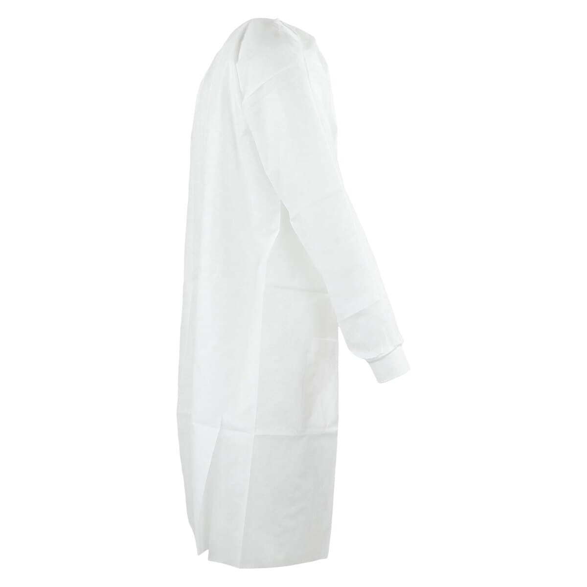 SafeWear High Performance Disposable Lab Coat, Large, White Frost, 12/Pack, 8110-C thumbnail 2