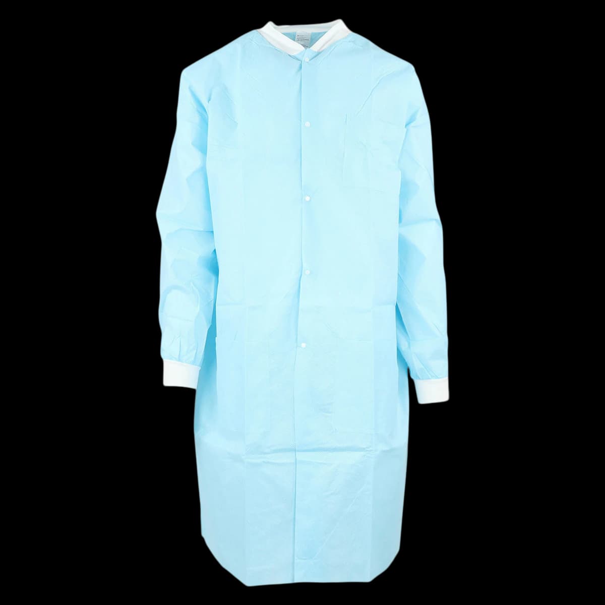Medicom SafeWear High Performance Lab Coat, Soft Blue, Medium, 12/Bag, 8112-B - SafeWear  High Performance Lab Coats - Image 1
