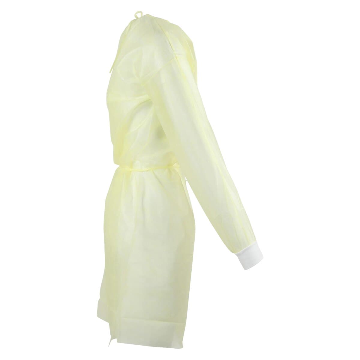 SafeWear Form-Fit Disposable Isolation Gown, Regular, Sunny Yellow, 25 g/m² PP, Latex-Free, Non-Sterile, 12/Pk, 8113 thumbnail 2