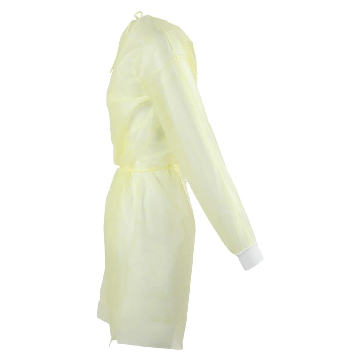 SafeWear Form-Fit Disposable Isolation Gown, Extra Large, Sunny Yellow, 12/Pk, 8113-D thumbnail 2