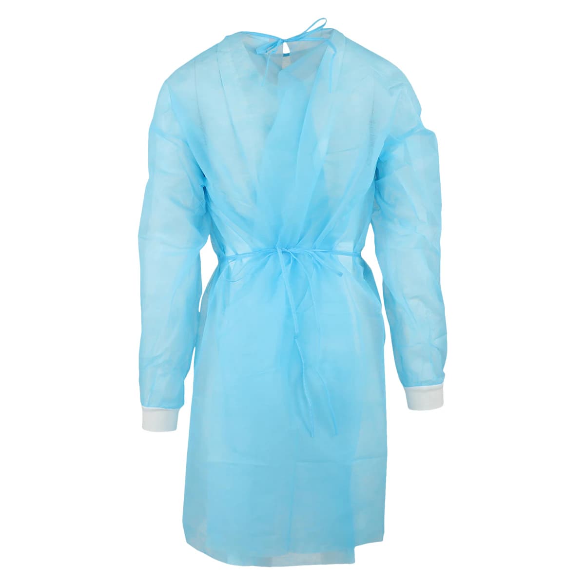 SafeWear Form-Fit Disposable Isolation Gown, Regular, Bright Blue, Latex-Free, 12/Pk, 8114 thumbnail 3