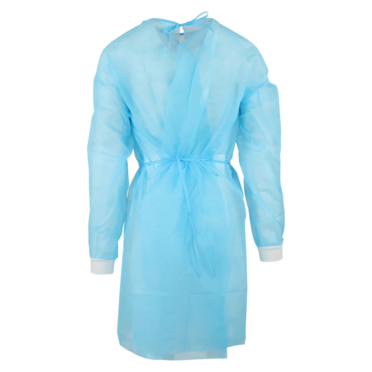 Medicom SafeWear Form-Fit Isolation Gown, Bright Blue, X-Large, Knit Cuffs, Latex-Free, 12/Pkg, 8114-D thumbnail 3