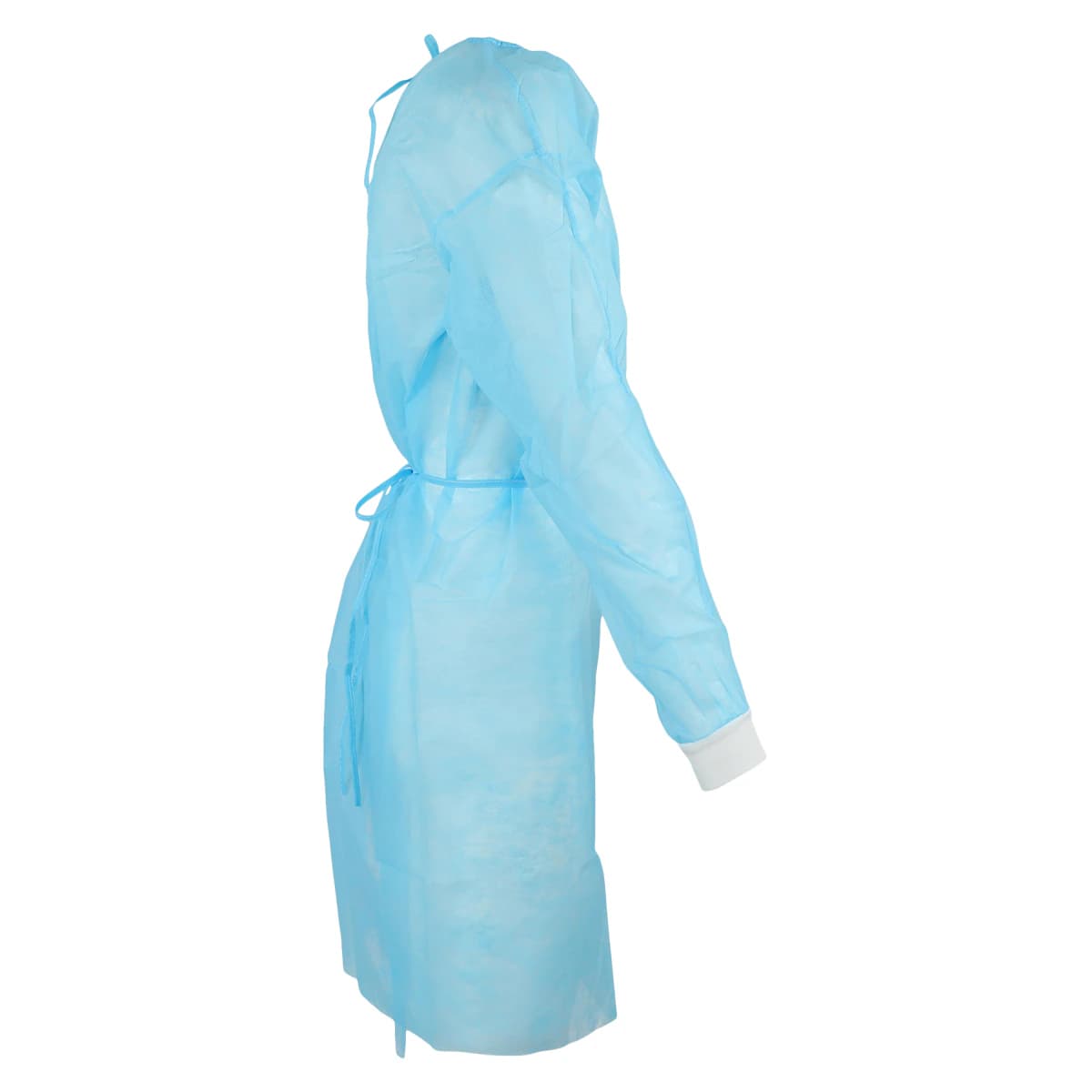 Medicom SafeWear Form-Fit Isolation Gown, Bright Blue, X-Large, Knit Cuffs, Latex-Free, 12/Pkg, 8114-D thumbnail 2