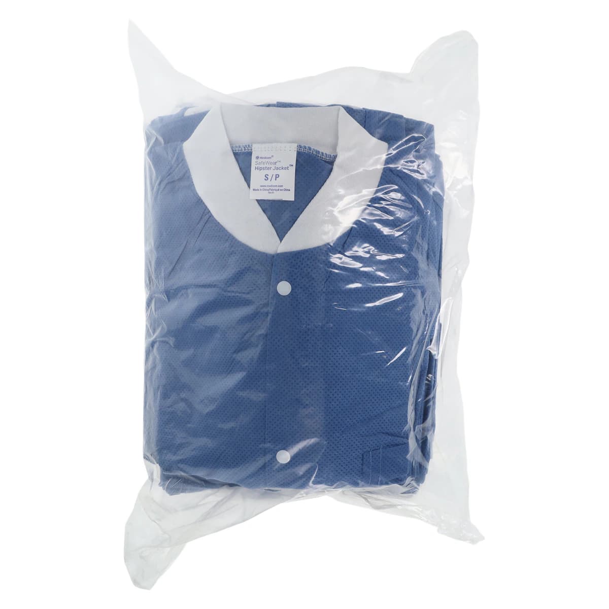 SafeWear Hipster Jacket, Small, Deep Blue, 45 g/m2 SMS, AAMI Level 2, 12/Pk, 8101-A thumbnail 2