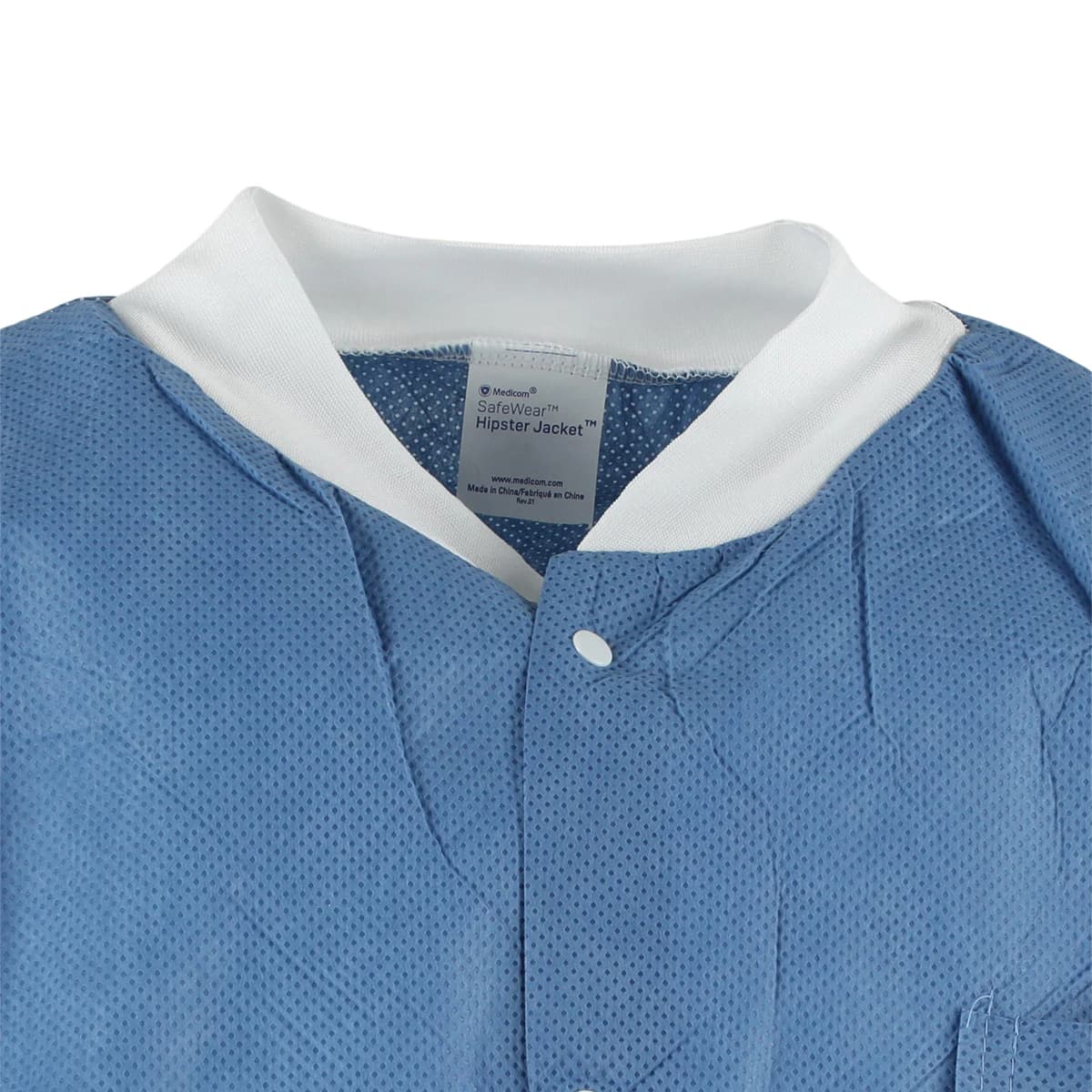 SafeWear Hipster Jacket, Small, Deep Blue, 45 g/m2 SMS, AAMI Level 2, 12/Pk, 8101-A thumbnail 6
