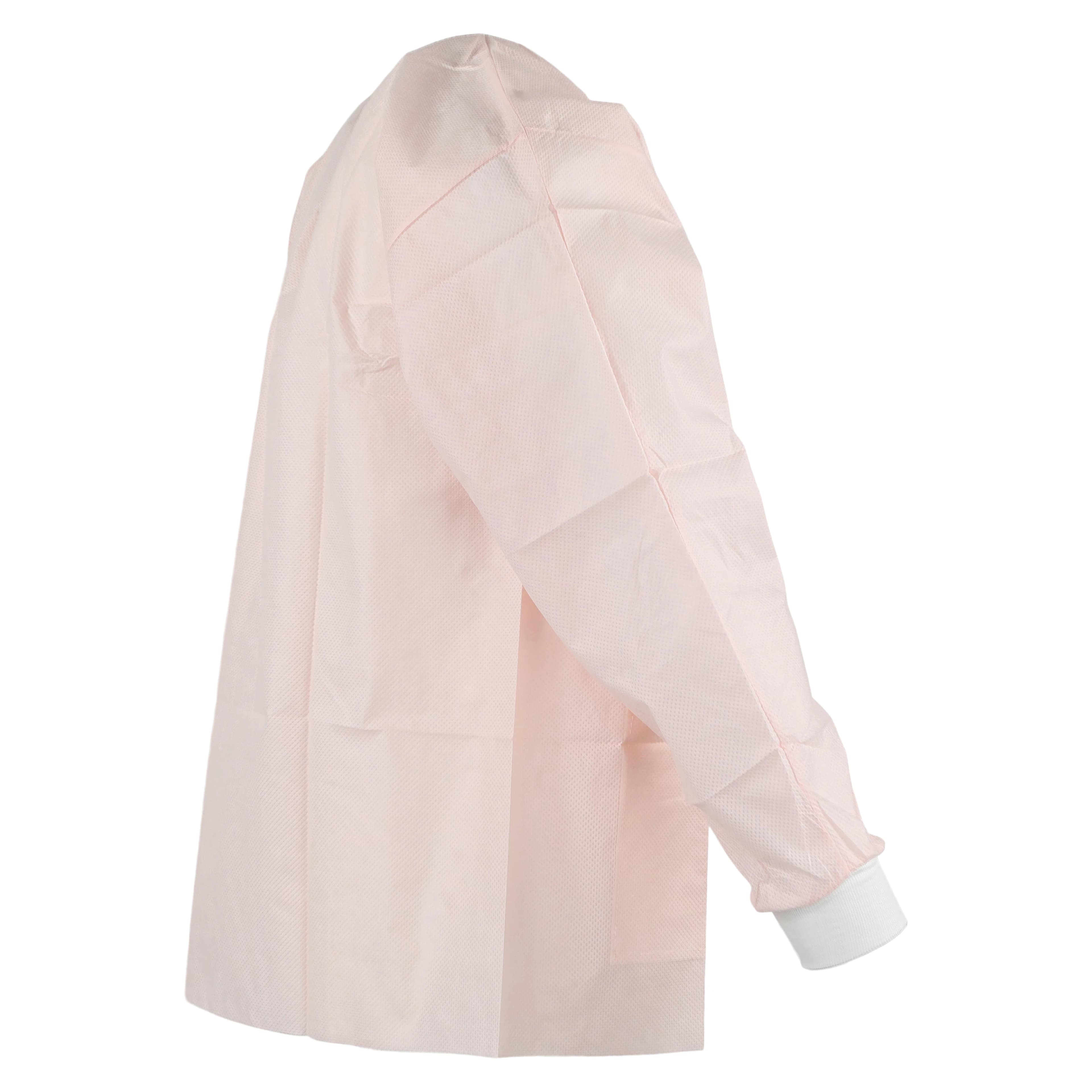 SafeWear Hipster Jacket, Medium, Pretty Pink, 45 g/m2 SMS, AAMI Level 2, 12/Pk, 8102-B thumbnail 2