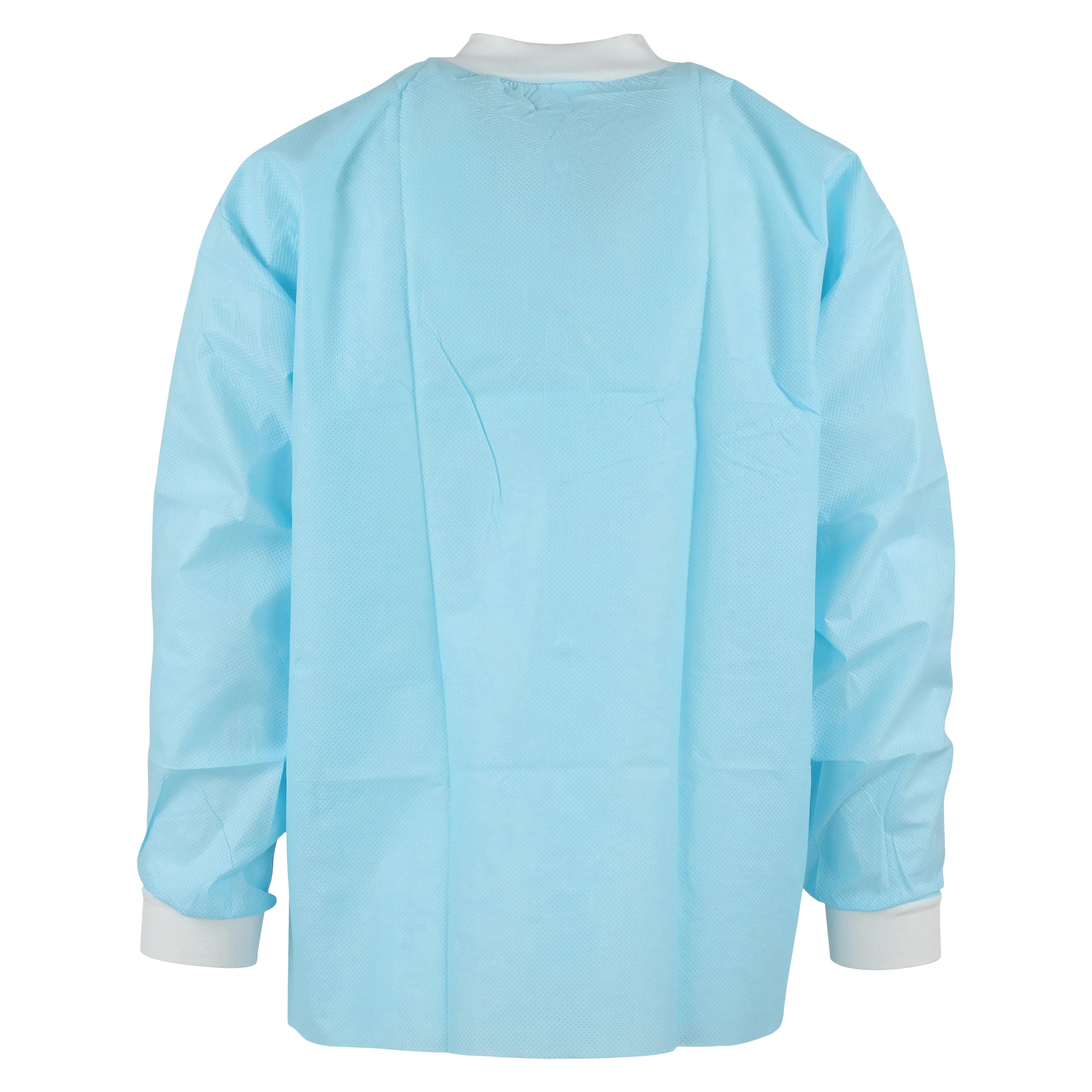 SafeWear Hipster Jacket, Medium, Soft Blue, 45 g/m2 SMS, AAMI Level 2, 12/Pk, 8104-B thumbnail 3
