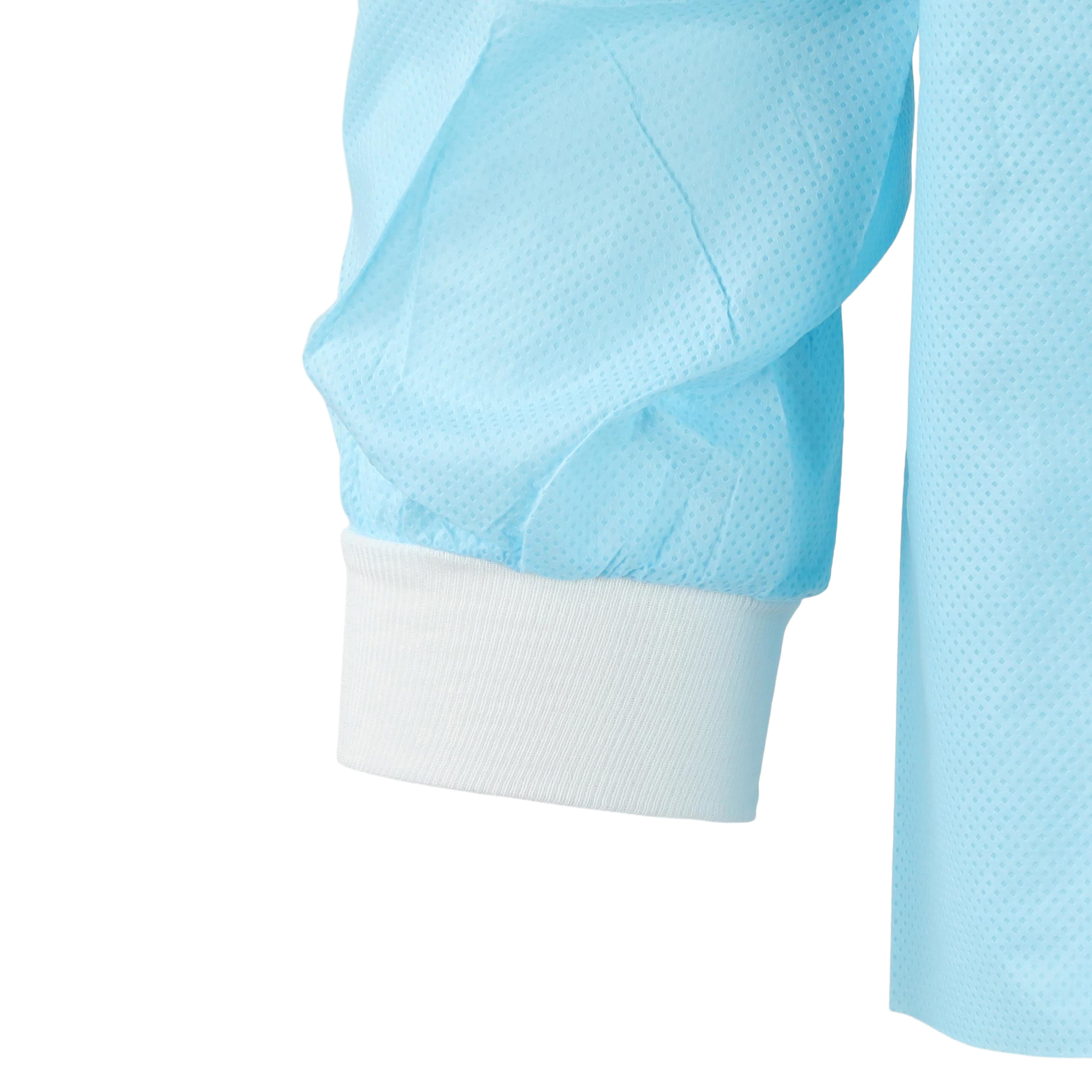 SafeWear Hipster Jacket, Medium, Soft Blue, 45 g/m2 SMS, AAMI Level 2, 12/Pk, 8104-B thumbnail 4