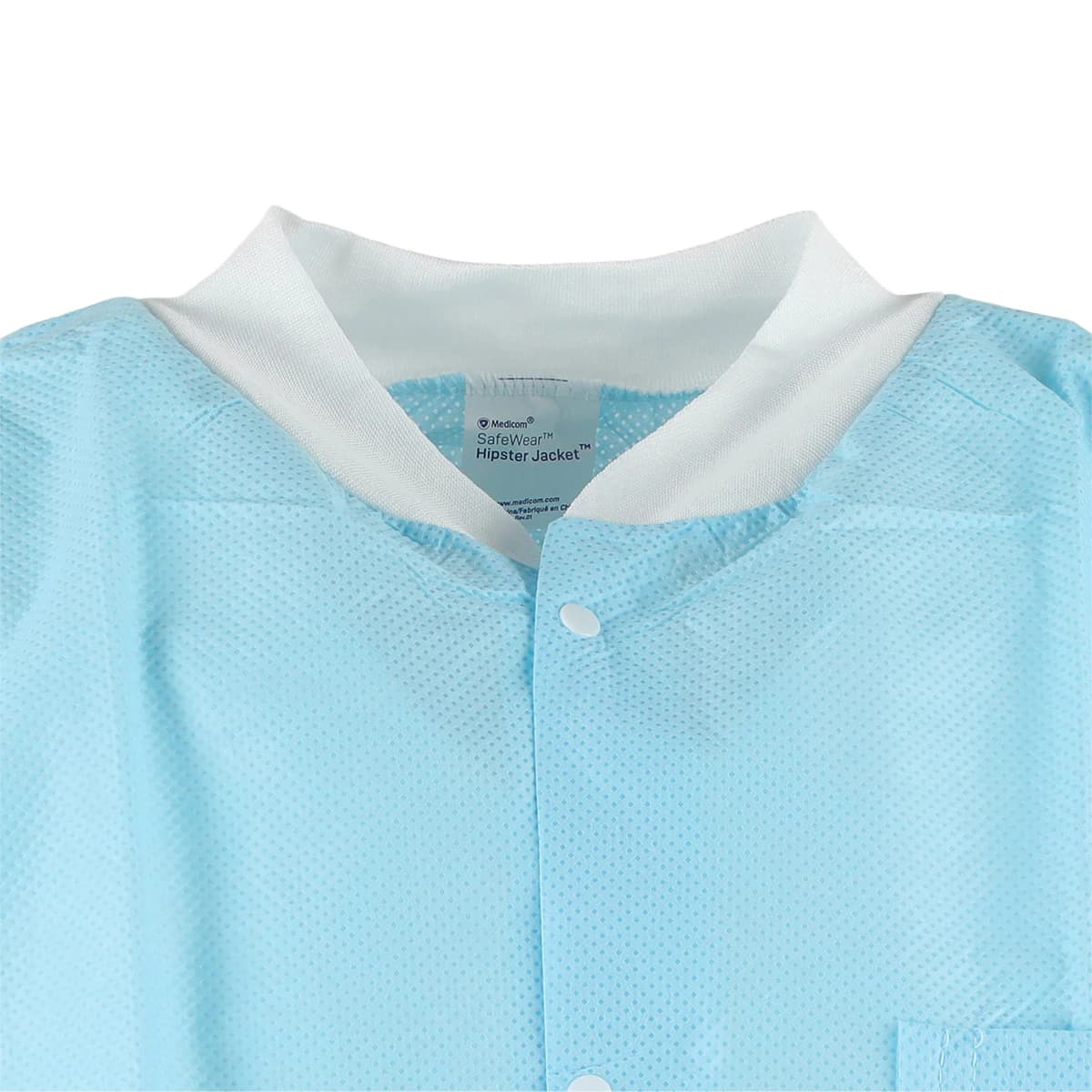 SafeWear Hipster Disposable Jacket, Extra Large, Soft Blue, 45 g/m2 SMS, 12/Pk, 8104-D thumbnail 5