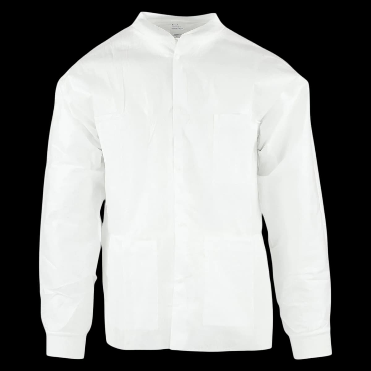 SafeWear Hipster Jacket, Large, White Frost, 45 g/m2 SMS, AAMI Level 2, 12/Pk, 8105-C - SafeWear Disposable Hipster Jacket, Large, White Frost, 12/Pk, 8105-C - Image 1