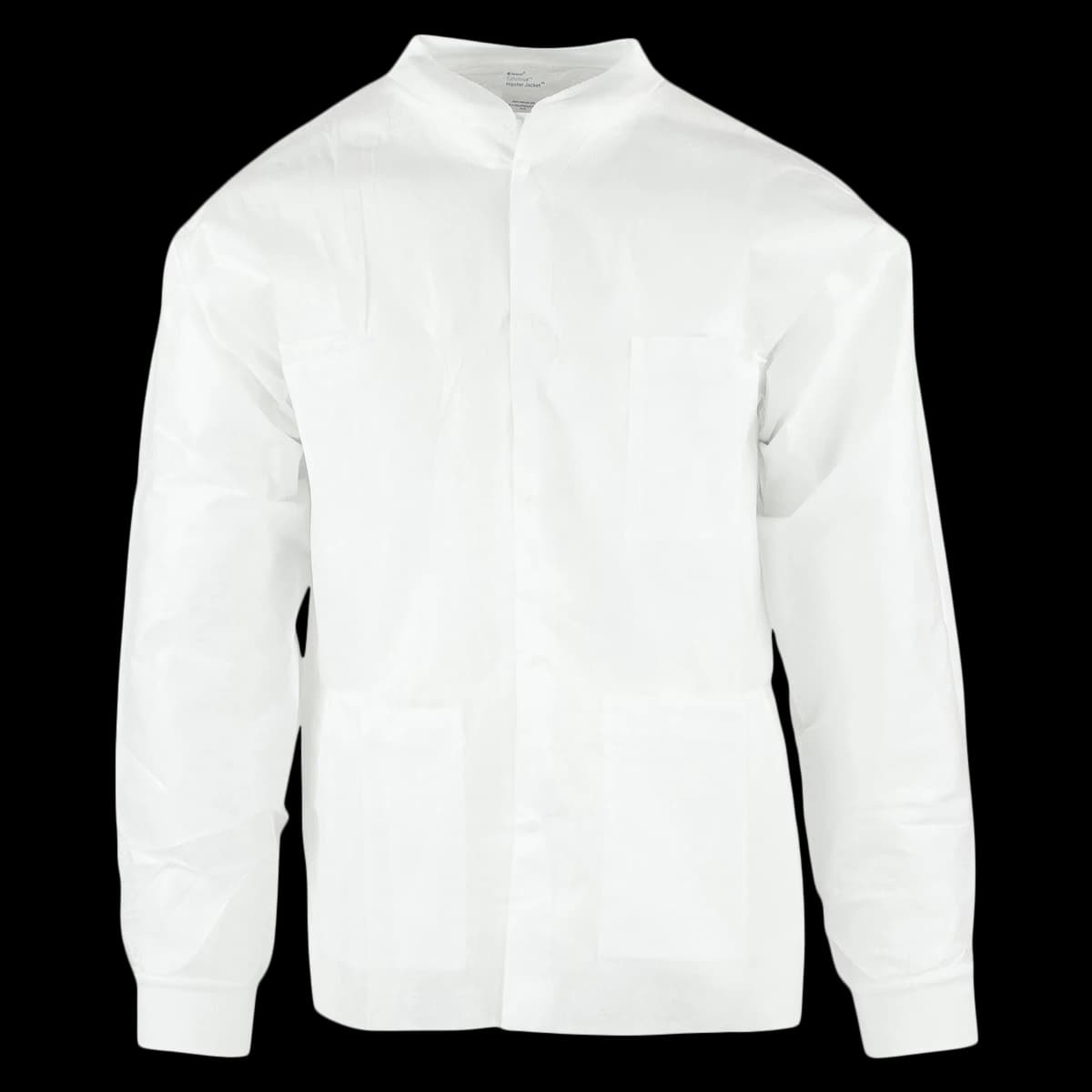 SafeWear Disposable Hipster Jacket, Extra Large, White Frost, 45 g/m2 SMS, 12/Pk, 8105-D - SafeWear Disposable Hipster Jacket, Extra Large, White Frost, 12/Pk, 8105-D - Image 1