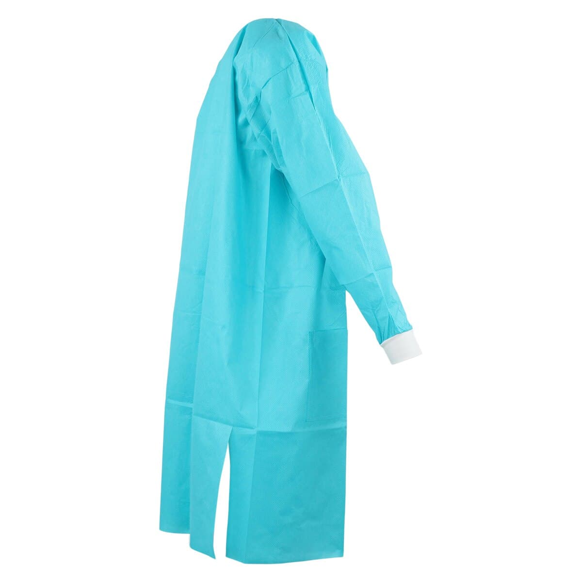 Medicom SafeWear High Performance Lab Coat, Large, Tropical Teal, SMS Polypropylene, 12/Bag, 8117-C thumbnail 2