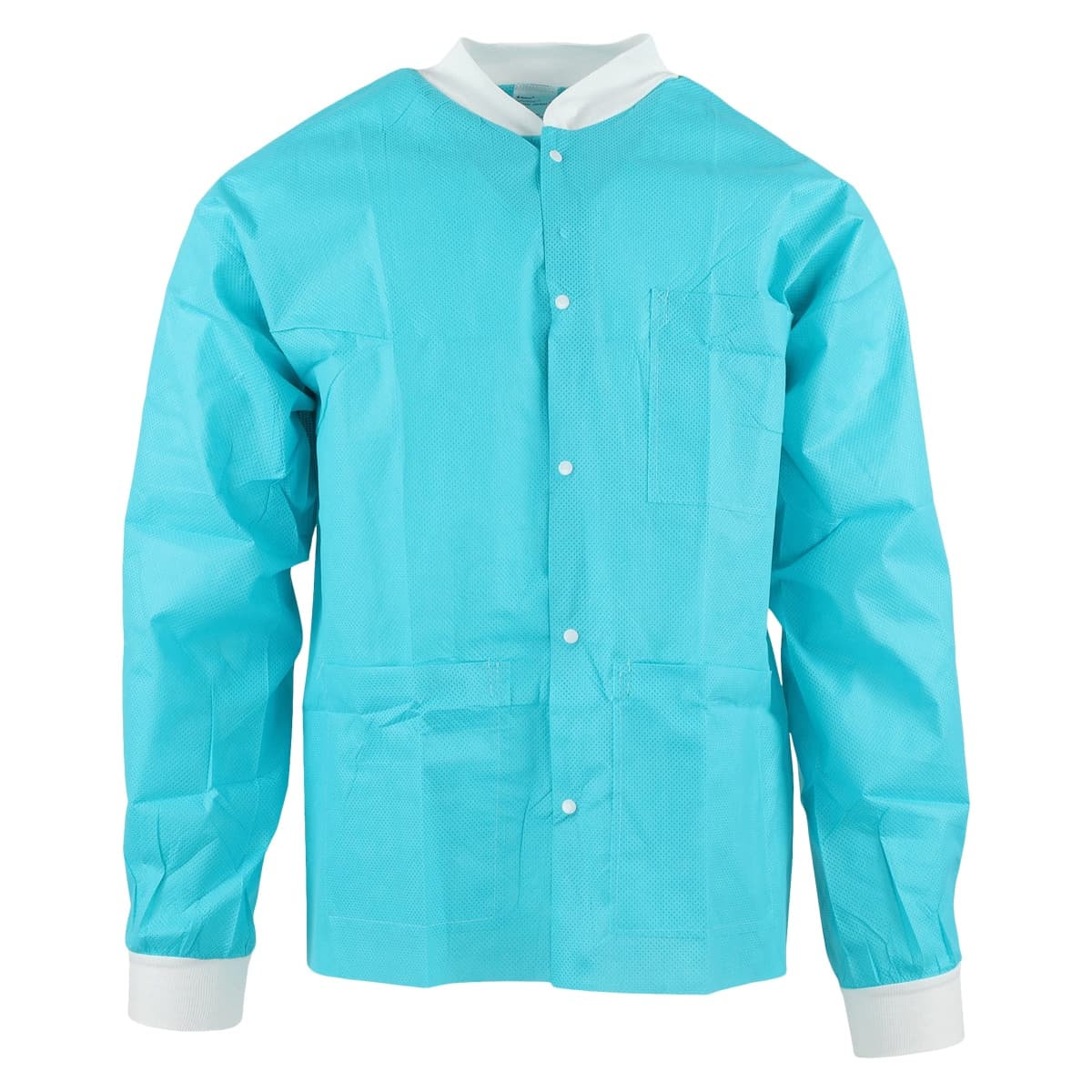 SafeWear Hipster Jacket, Large, Tropical Teal, SMS, AAMI Level 2, 12/Pk, 8115-C - SafeWear™ Tropical Teal Hipster Jacket Large Latex-Free Fluid Resistant AAMI Level 2 Pack of 12 - Image 1