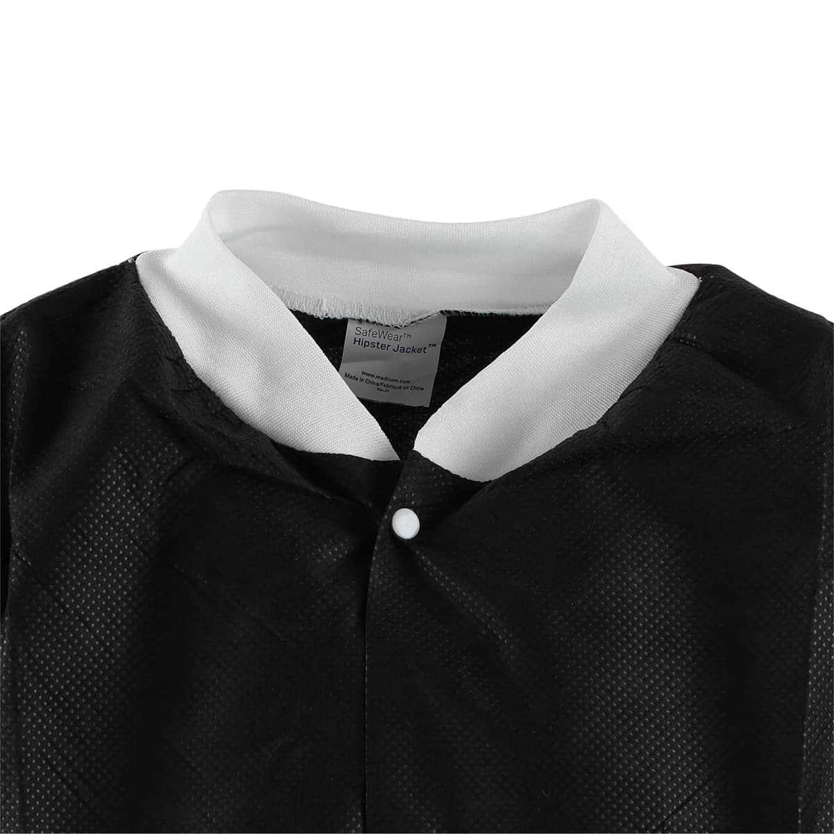 SafeWear™ Hipster Jacket, Jet Black, Medium, Latex-Free, Fluid Resistant, AAMI Level 2, 12/Pk, 8118-B thumbnail 5