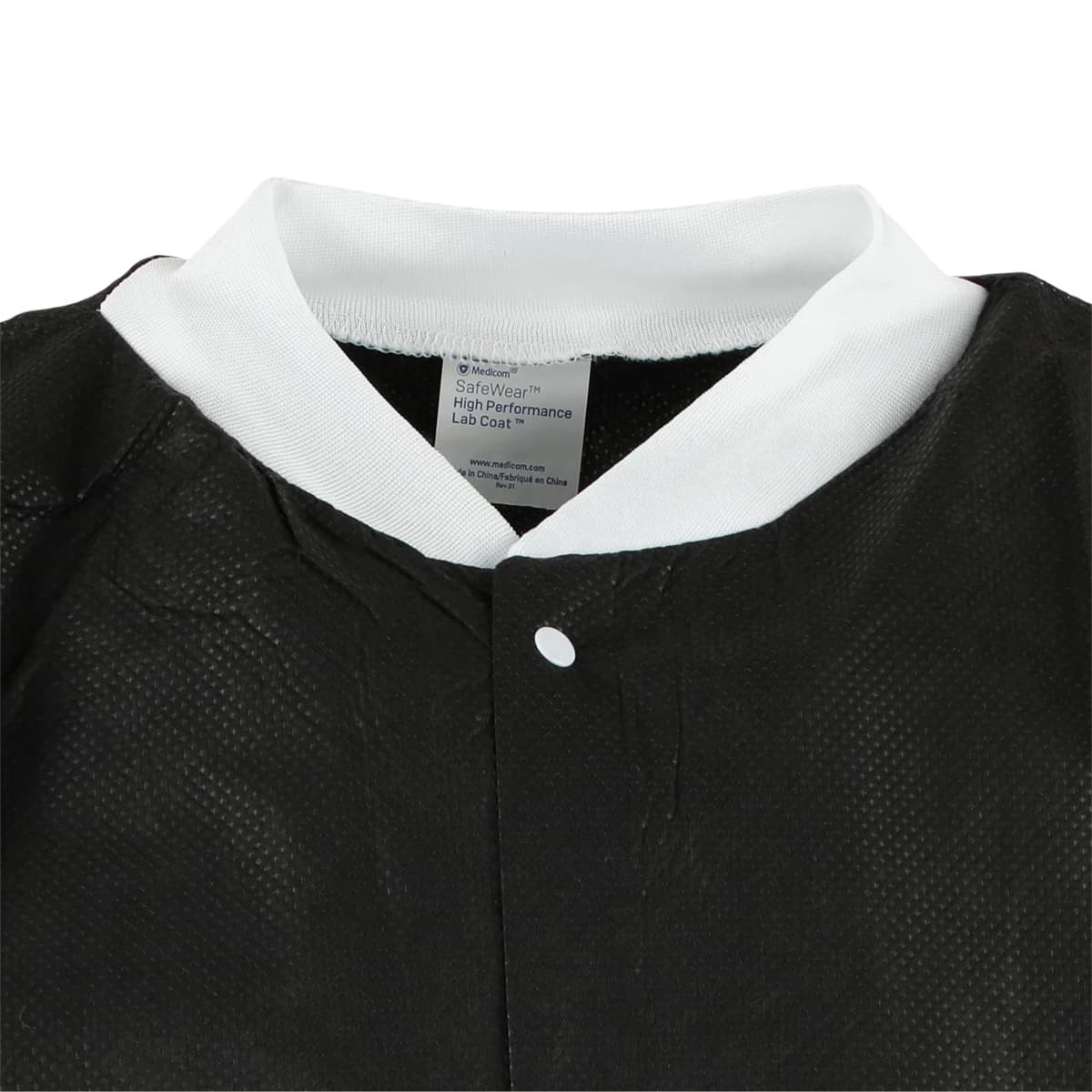 SafeWear High Performance Lab Coat, Large, Jet Black, 12/Pack, 8119-C thumbnail 5