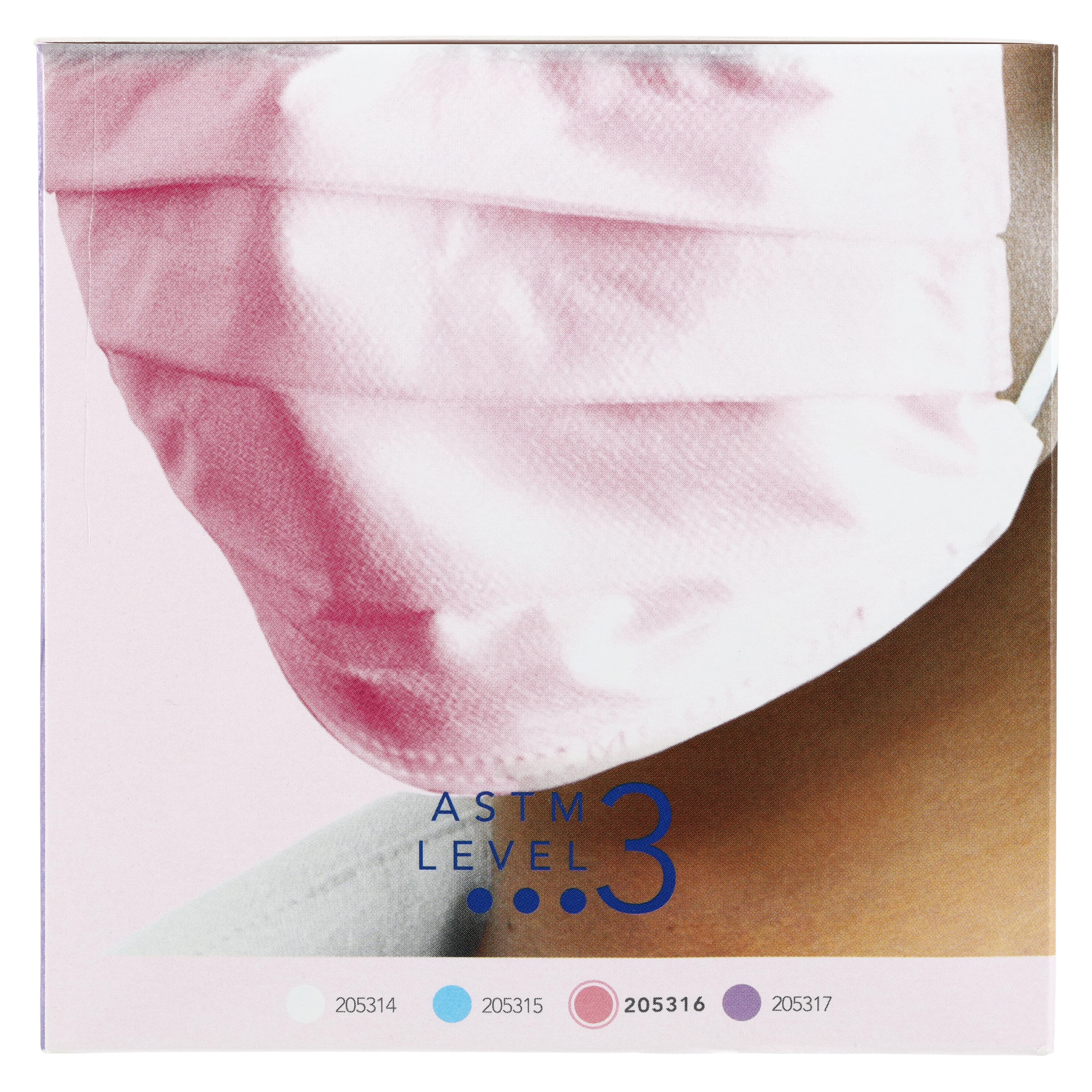 SafeMask® Classics™ Procedure Face Mask, ASTM Level 3, Earloop, Pink, 50/Box, 205316 thumbnail 7