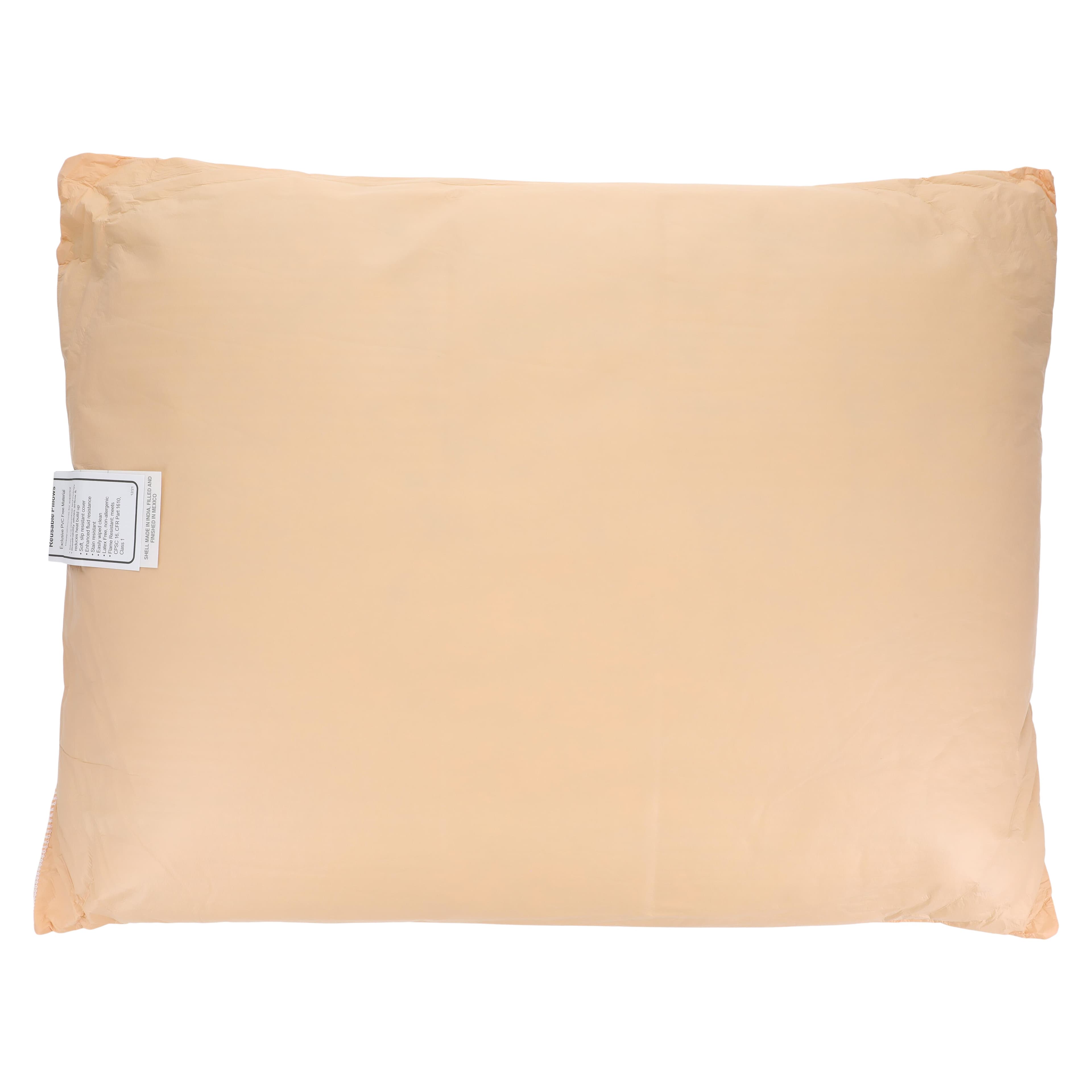 CareGuard Hospital Pillow with Vinyl Cover, 19x25" (Beige) thumbnail 3