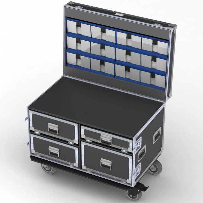 MobileMed XL Pro Series Trainers Case, Black, 3 Keyed Locks - MobileMed XL Trainers Case - Image 1