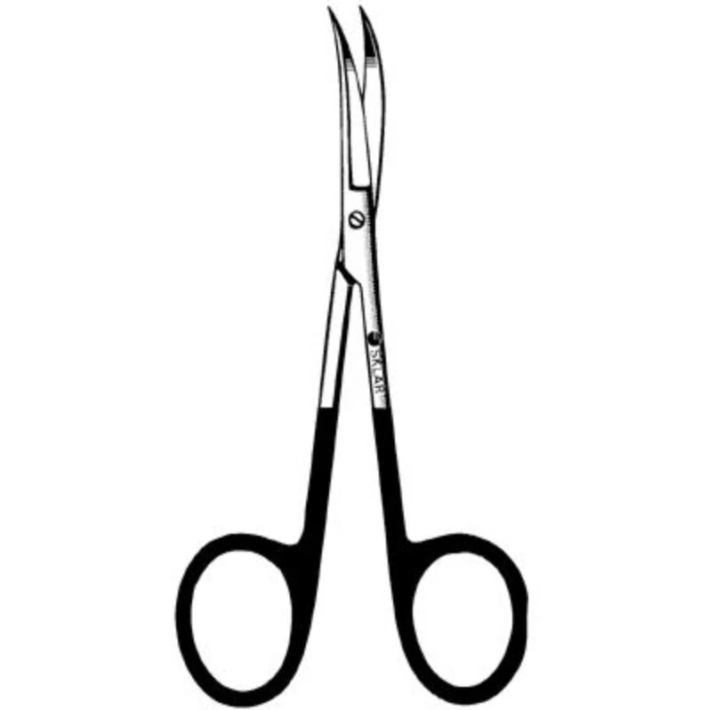 Sklarhone Iris Scissors, Curved, 4-1/2" Stainless Steel, Non-Sterile, Reusable, Each - Sklarhone Iris Scissor Crv - Image 1