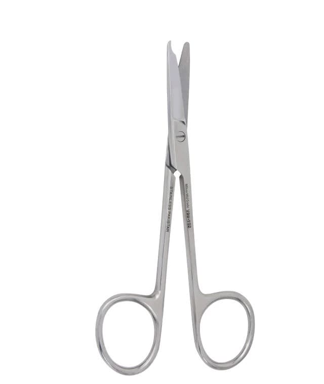 Vantage Littauer Junior Stitch Surgical Scissors, Straight, 4-1/2", Stainless Steel, Suture Hook, 1/Pkg thumbnail 2