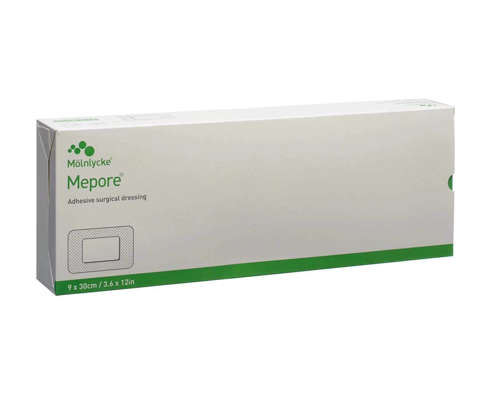 Mepore Adhesive Island Dressing, Sterile, 3-3/5" x 12", Viscose/Polymer Blend, Latex-Free - Mepore Dressing Adh AB St - Image 1