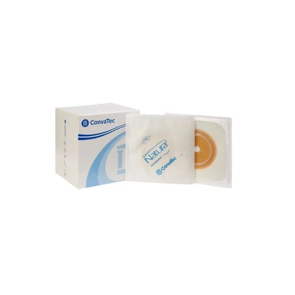 Convatec SUR-FIT Natura Stomahesive Flexible Wafer, 2-Piece, 5x5" Skin Barrier, White, Cut-To-Fit, 2-1/4" Flange, Box/10 - Surfit Wafer Flexible 2-1 - Image 1