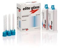 Zhermack Elite Glass Clear VPS A-Silicone Impression Material, Medium Body, 2 x 50ml Cartridges with 6 Mixing Tips, C401610 - Elite Glass Ionomer - Image 1