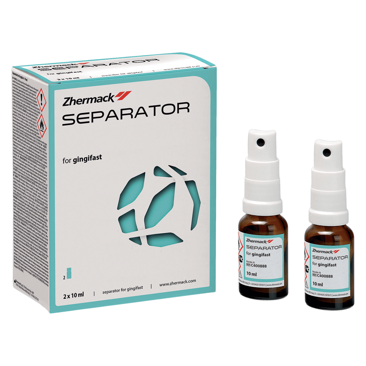 Gingifast Laboratory A-Silicone Separator for Gingival Mask, 10 mL Bottle, 2/Pk - Gingifast Laboratory A-Silicone Separator for Gingival Mask, 10 mL Bottle, 2/Pk - Image 1