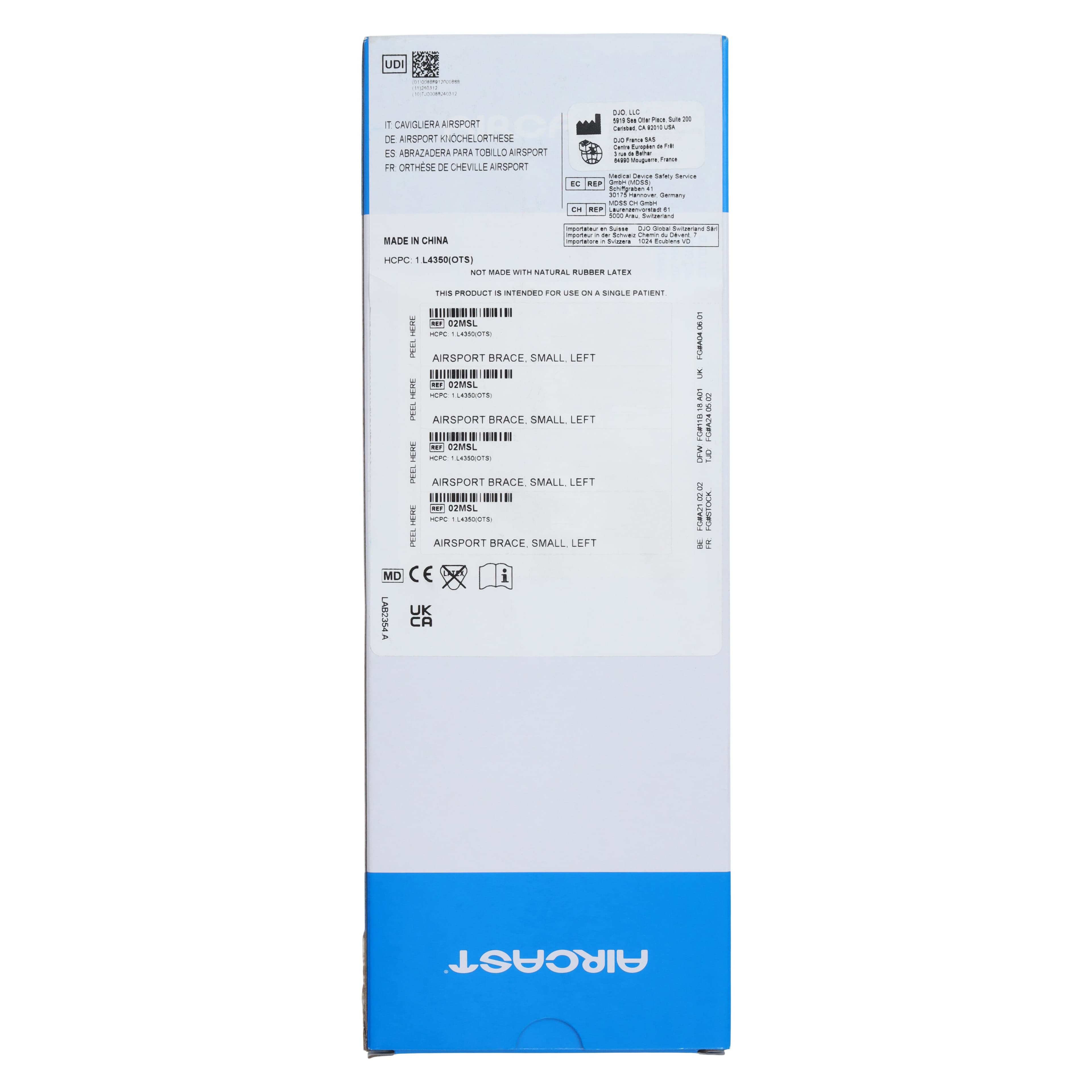 Aircast Airsport Stirrup Ankle Brace, Foam/Aircell, Small, Left, Men's 5.5-7 / Women's 5.5-8.5 thumbnail 8