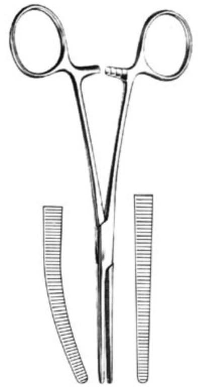 Rochester-Pean Hemostatic Forceps, Curved, 8" - Forcep Rochester Pean - Image 1