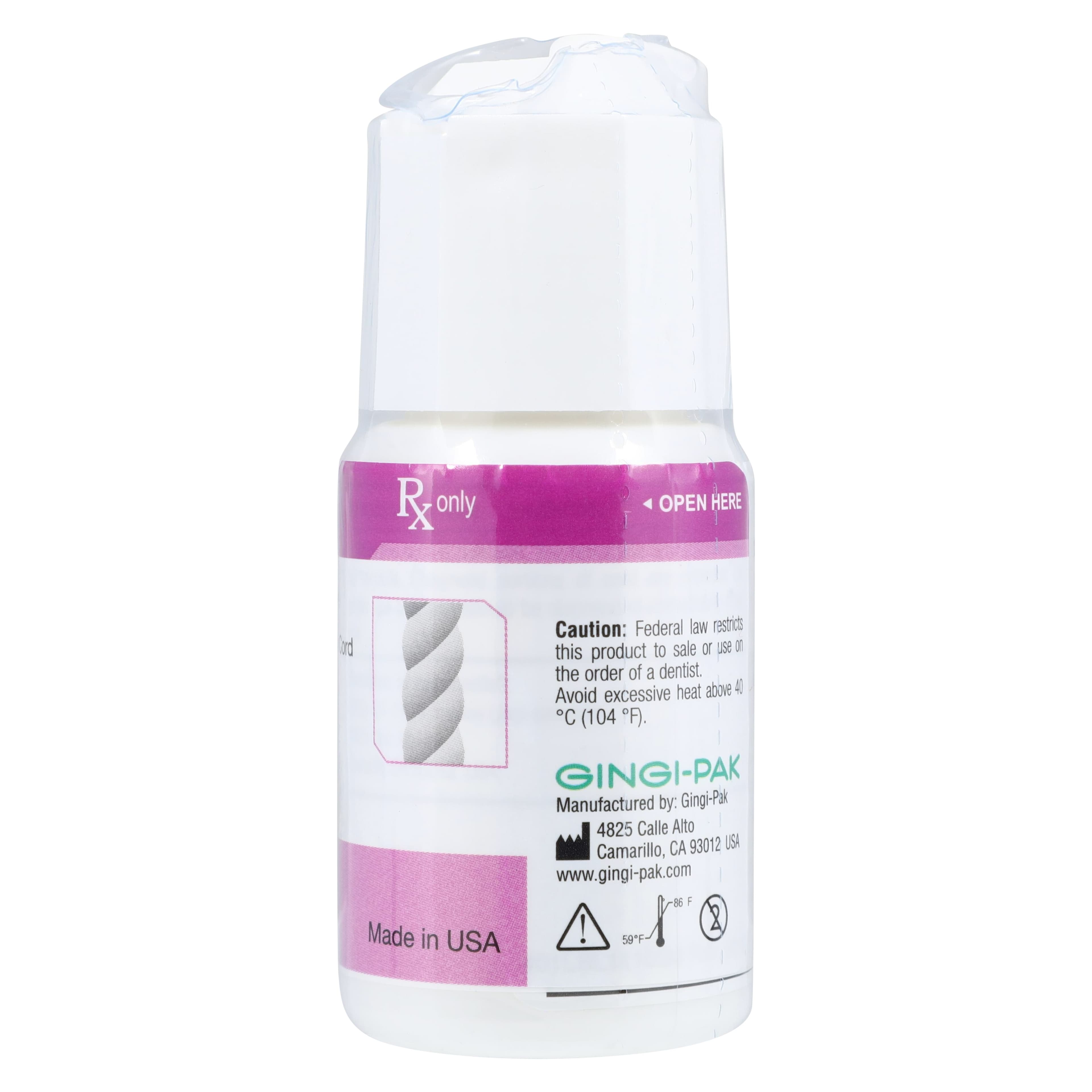 Gingi-Pak MAX Soft-Twist Gingi-Plain Retraction Cord, Non-Impregnated, Size #3 (Thick), 108" per Bottle, #11115M thumbnail 2