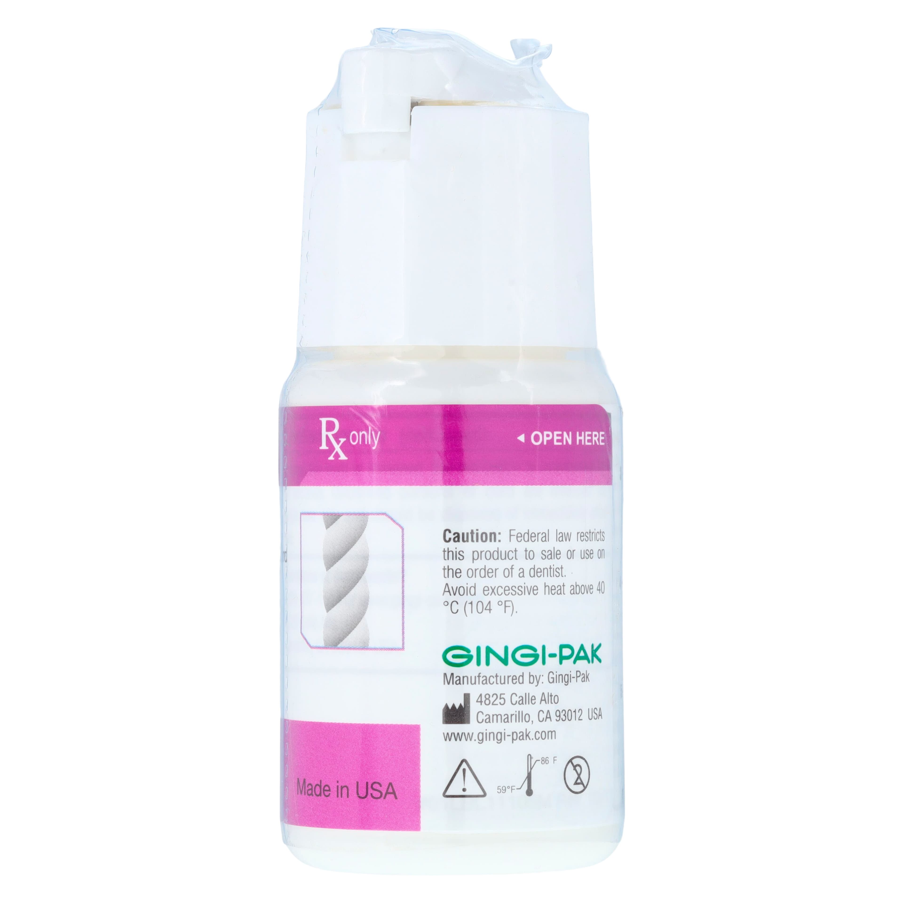 Gingi-Pak MAX Soft-Twist Gingi-Plain Retraction Cord, #2 Medium, Non-Impregnated, 100% Cotton, 108" per Bottle, 11110M thumbnail 2