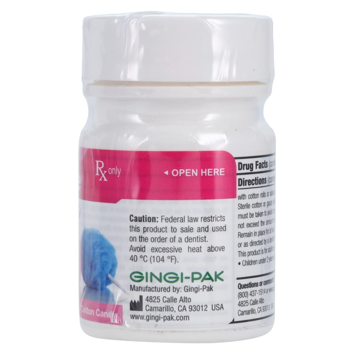 Gingicaine Topical Anesthetic Gel, 20% Benzocaine, 1 oz Jar, Cotton Candy, 1/Pk, 20119 thumbnail 2
