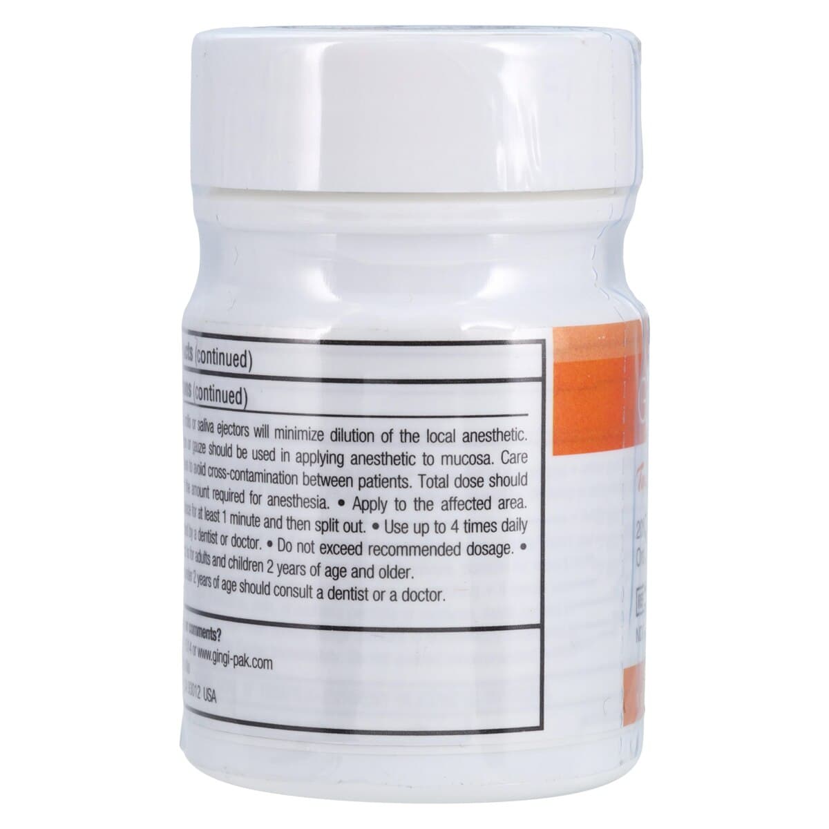 Gingicaine Topical Anesthetic Gel, Pina Colada, 20% Benzocaine, 1 oz Jar, GI-2011P thumbnail 3