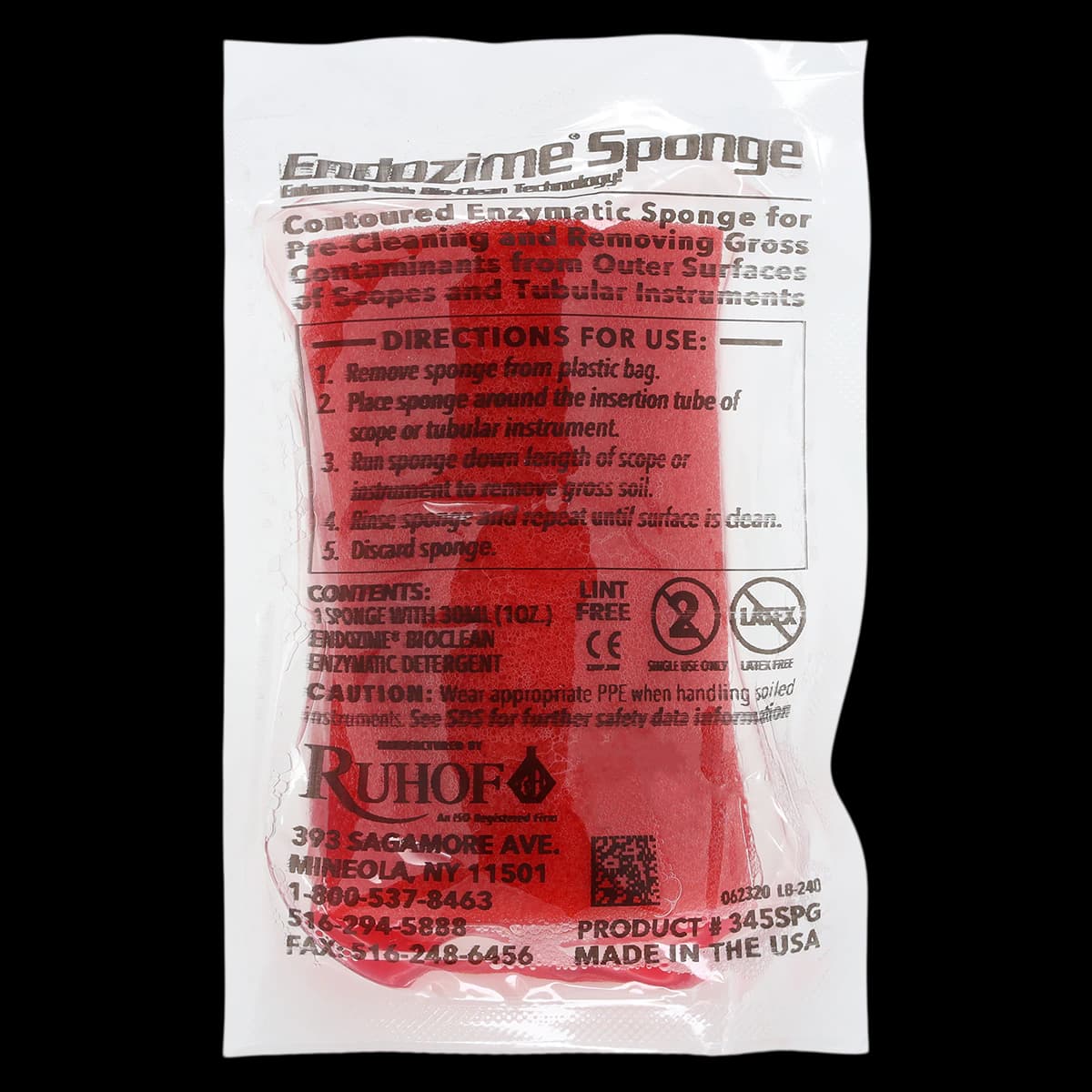 Endozime Enzymatic Sponge, Individually Wrapped, 8 Feet - Endozime Sponge Ind Wrapped - Image 1
