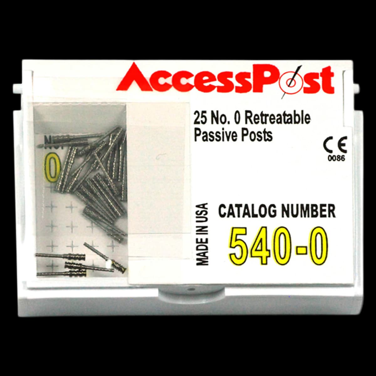 AccessPost Stainless Steel Economy Refill Kit, Size 0, Yellow, 25/Pkg, 540-0 - EDS' AccessPostStainless Steel Economy Refill Kit, 540-0 - Image 1