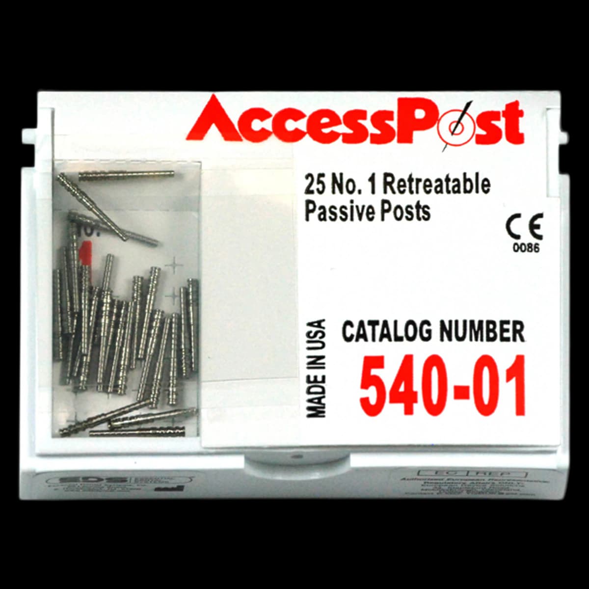 AccessPost Stainless Steel Economy Refill Kit, Size 1 Red, 25/Bx, 540-01 - AccessPostStainless Steel Economy Refill Kit (25) - Image 1