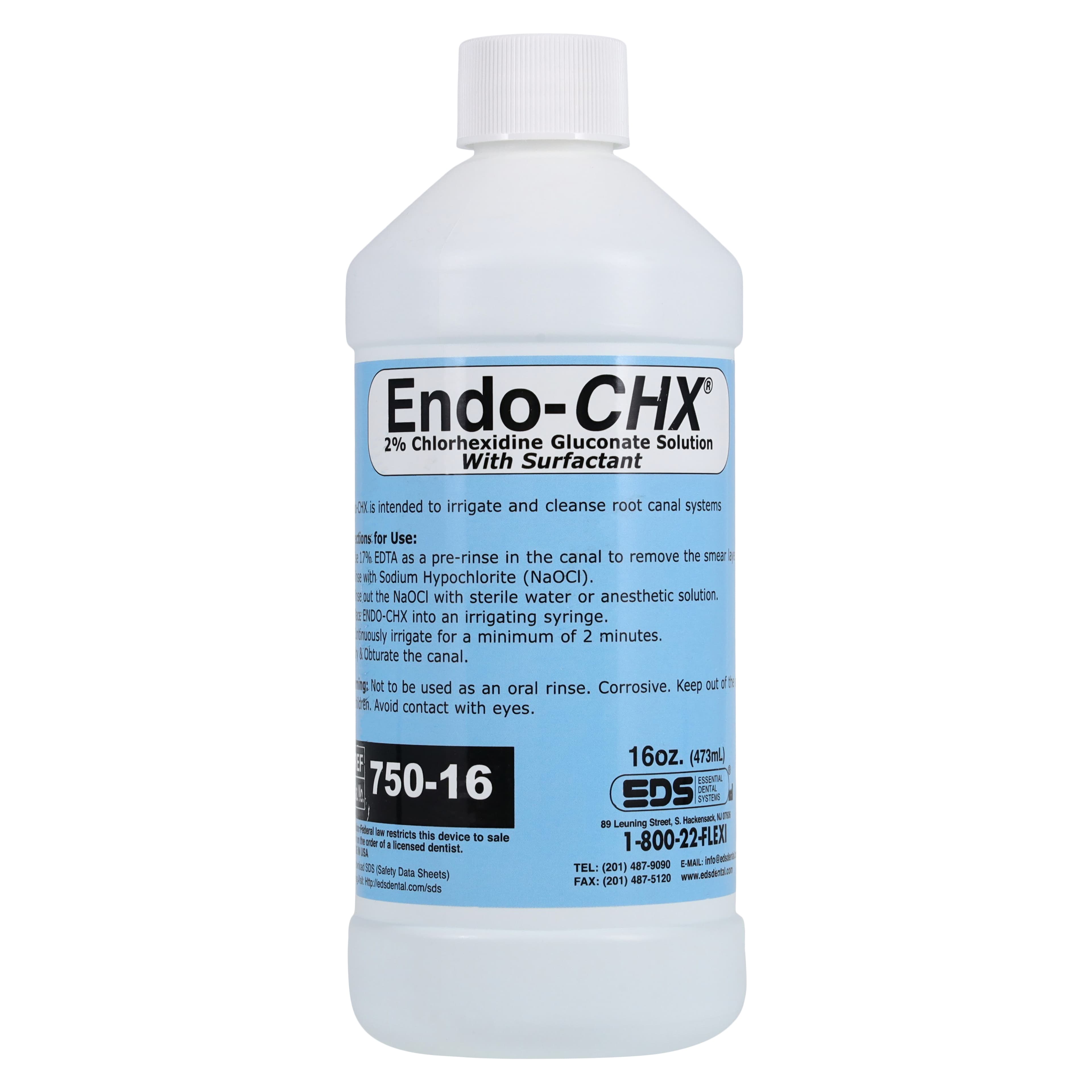 Endo-CHX 2% Chlorhexidine Gluconate Solution with Surfactant, 16 oz Bottle, Light Blue, 750-16 - Endo CHX 16oz - Image 1