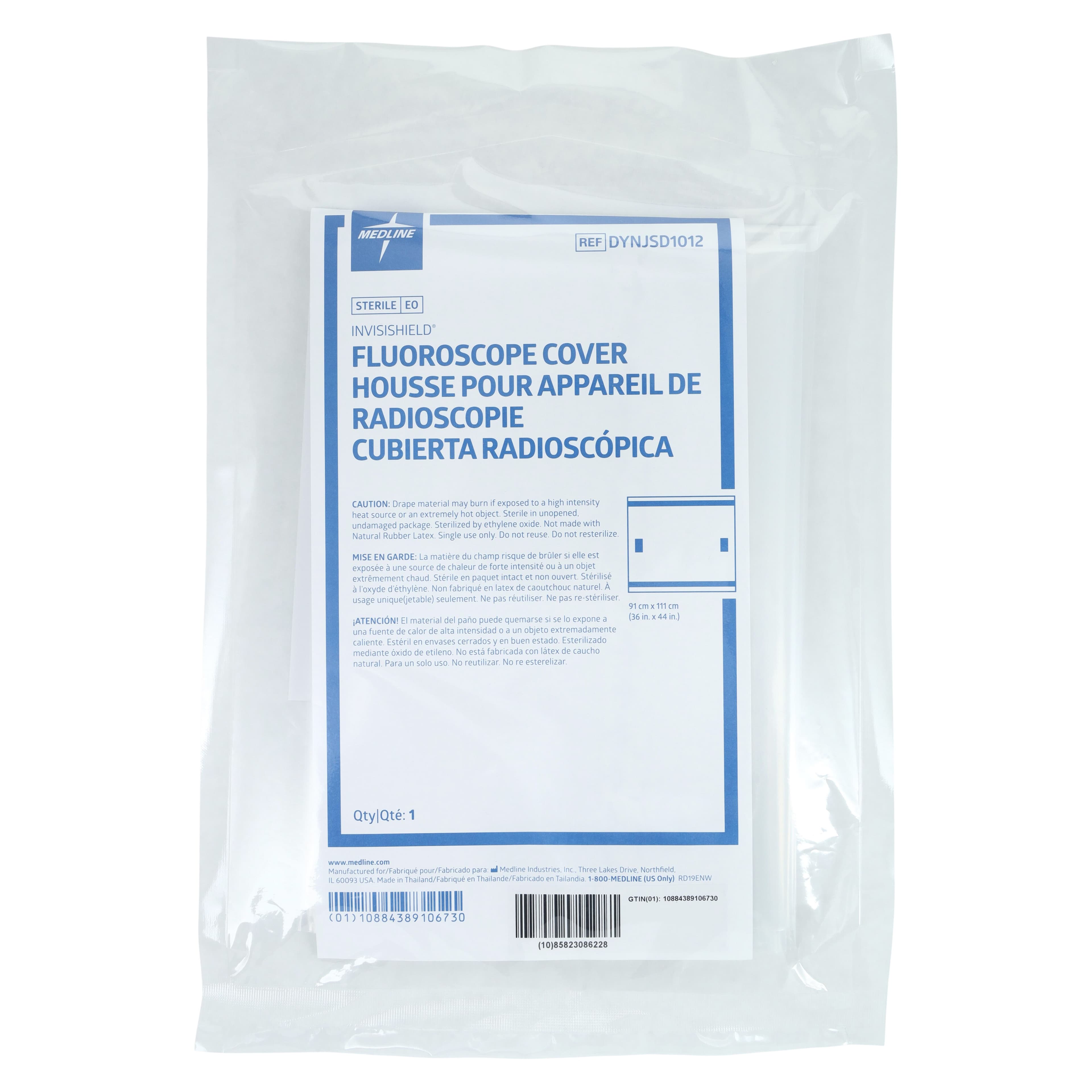 Medline InvisiShield Sterile Fluoroscope Drape, 36" x 44" thumbnail 2