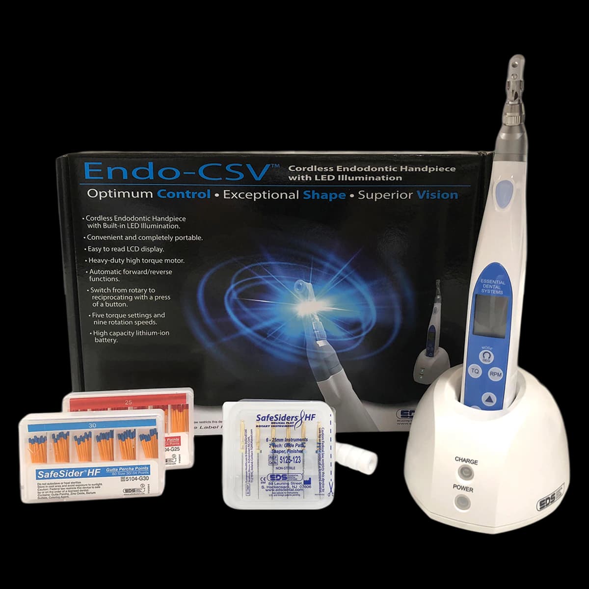 Endo-CSV Handpiece Kit 25mm, Cordless, 5 Torque Settings, 9 Rotation Speeds, 5125-00 - Endo-CSV Handpiece Kit 25mm - Image 1