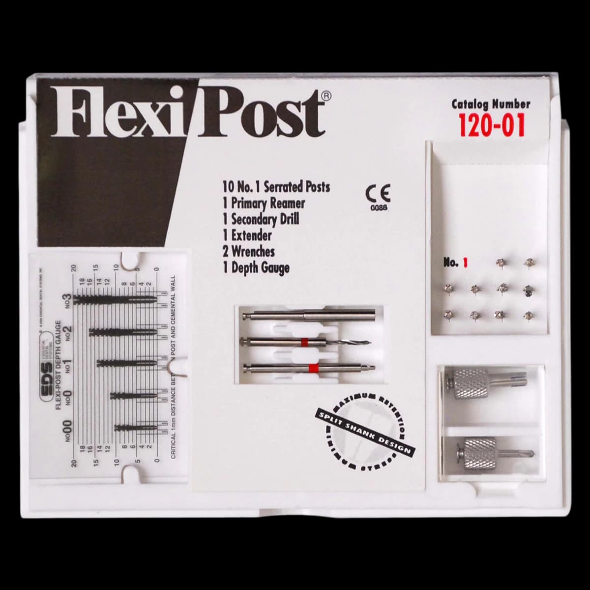Flexi-Post Post System, Stainless Steel, Intro Kit, Size 1, Red, 120-01 - Flexi-Post Post System, Stainless Steel, Intro Kit, # 1, Red, 120-01 - Image 1