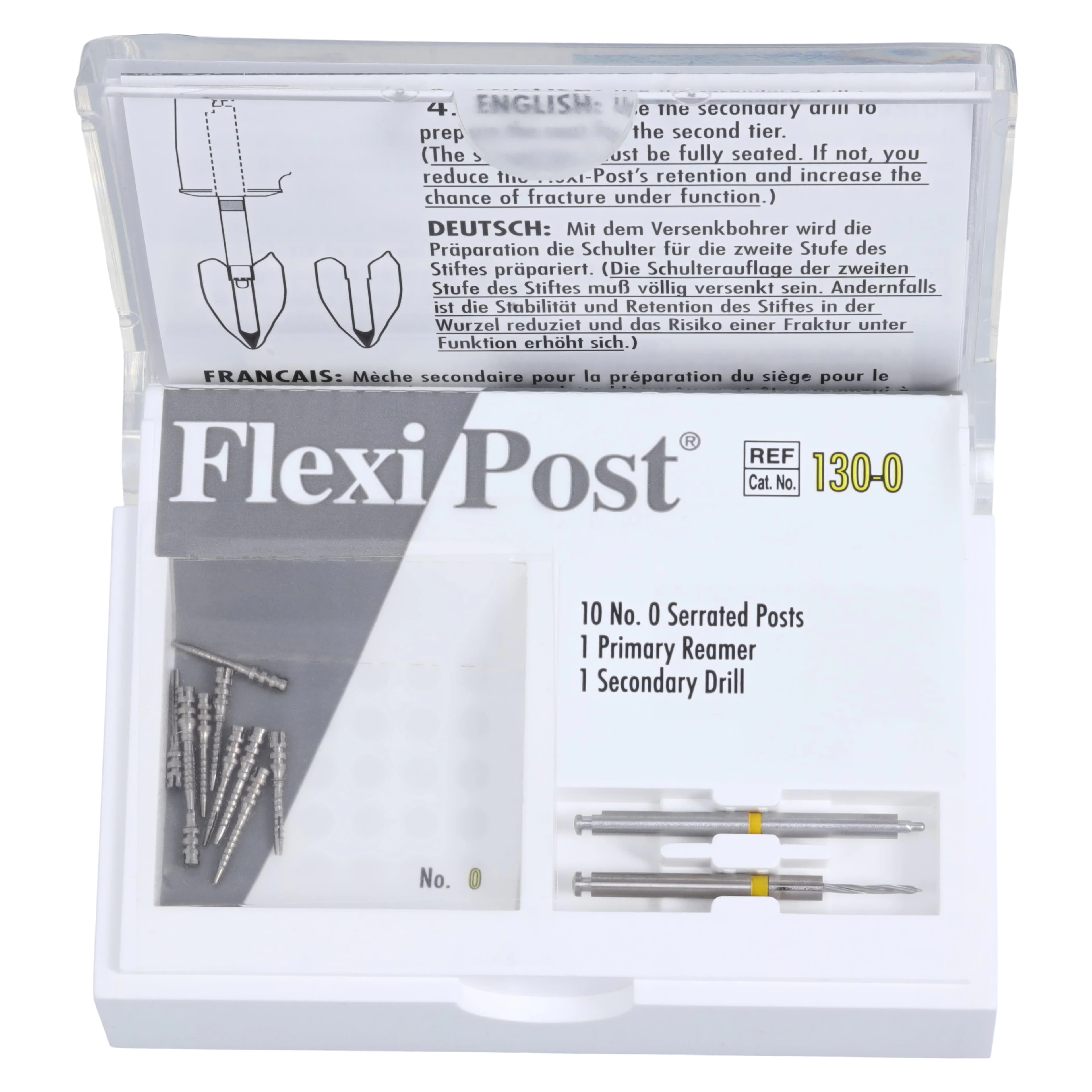 Flexi-Post Stainless Steel Prefabricated Post Refill Kit, Size 0, Yellow, 10/Pkg, 130-0 - Flexi-Post Stainless Steel Size 0 Refill Kit (10) - Image 1