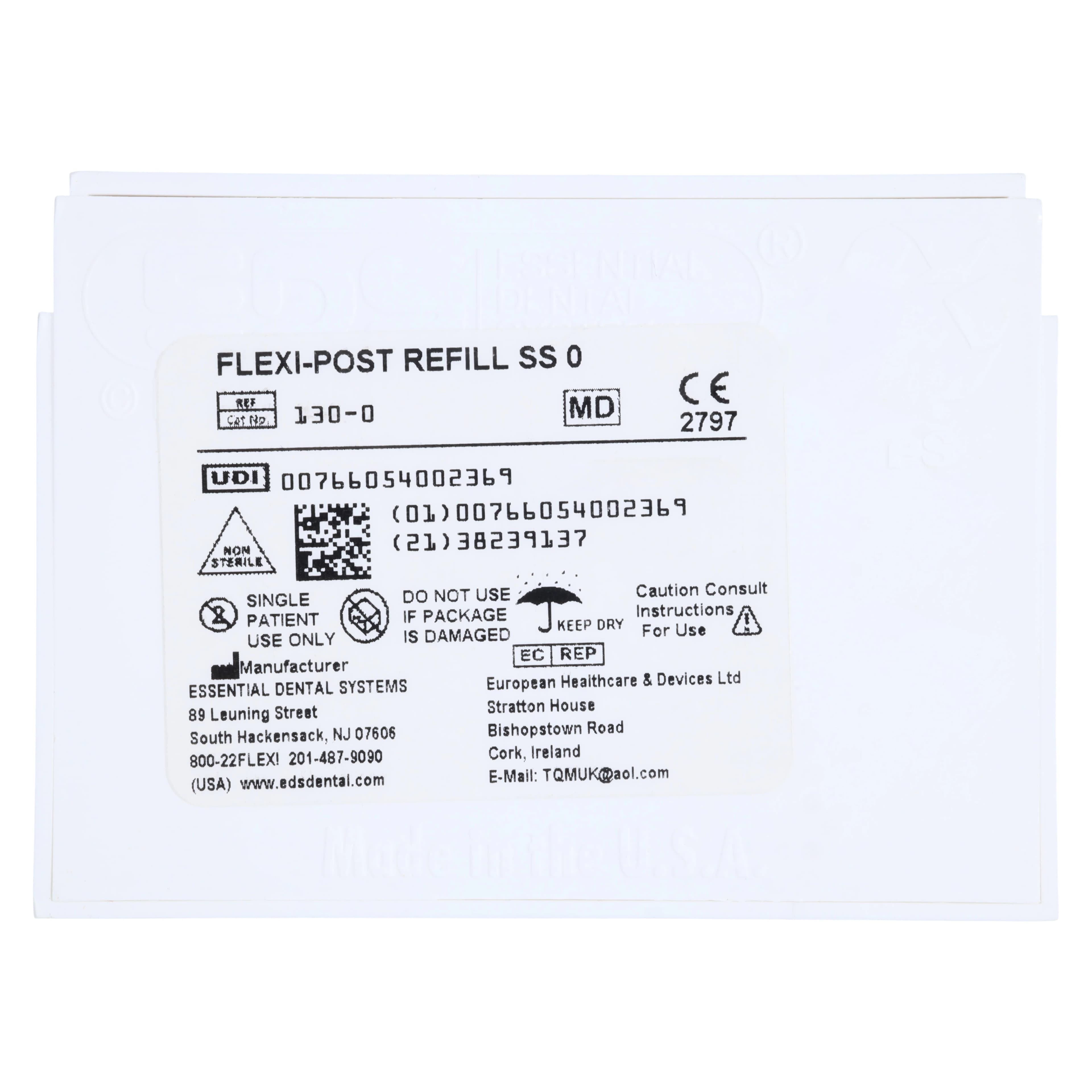 Flexi-Post Stainless Steel Prefabricated Post Refill Kit, Size 0, Yellow, 10/Pkg, 130-0 thumbnail 4