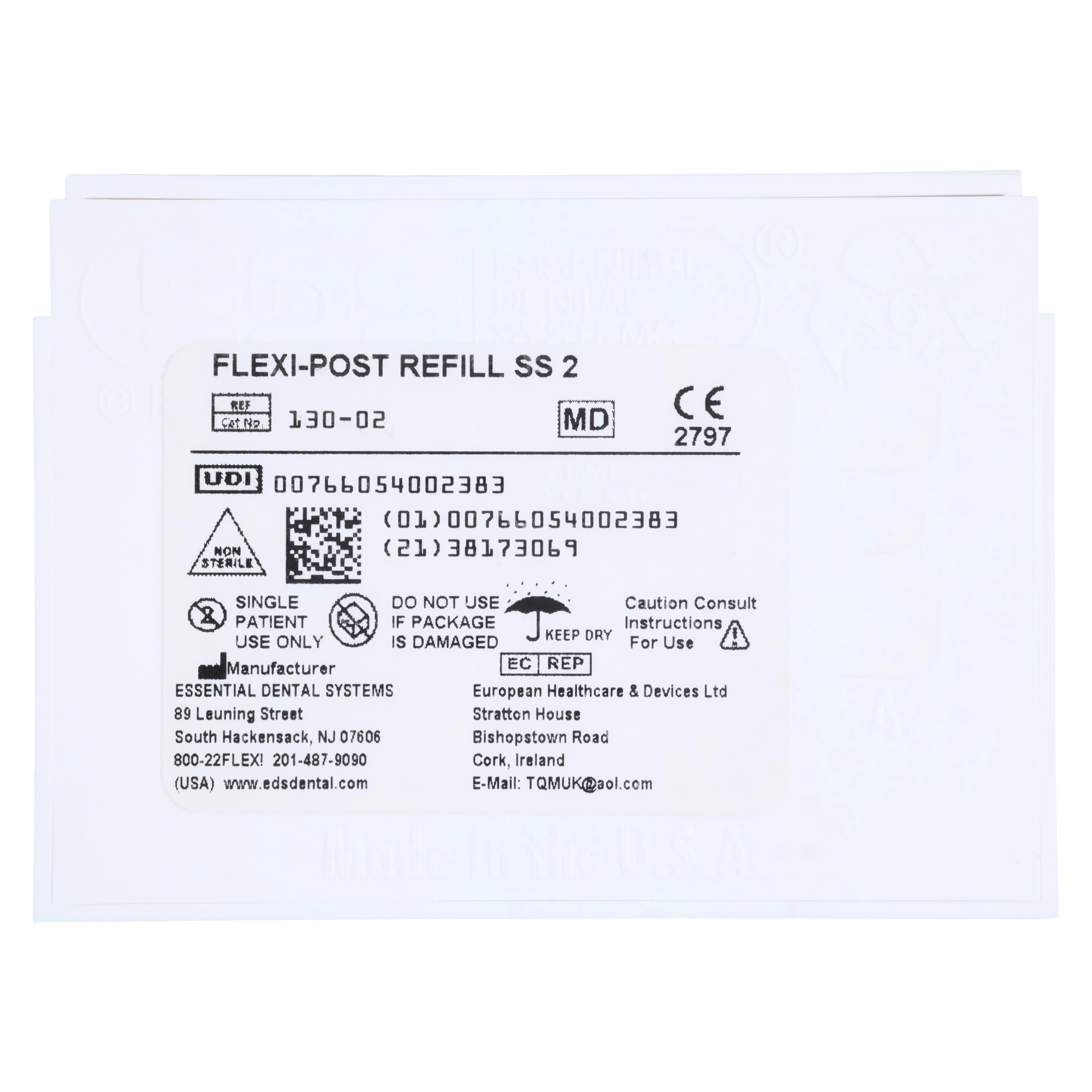 Flexi-Post Stainless Steel Post Refill Kit, Size 2 (Blue), 10/Pkg, 130-02 thumbnail 4