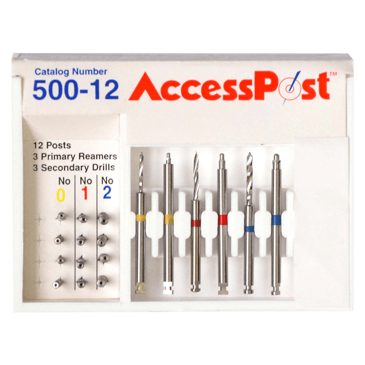 AccessPost Intro Kit, Stainless Steel, Assorted Sizes #0/#1/#2, 12 Posts, 500-12 - Accesspost Intro Kit - Image 1