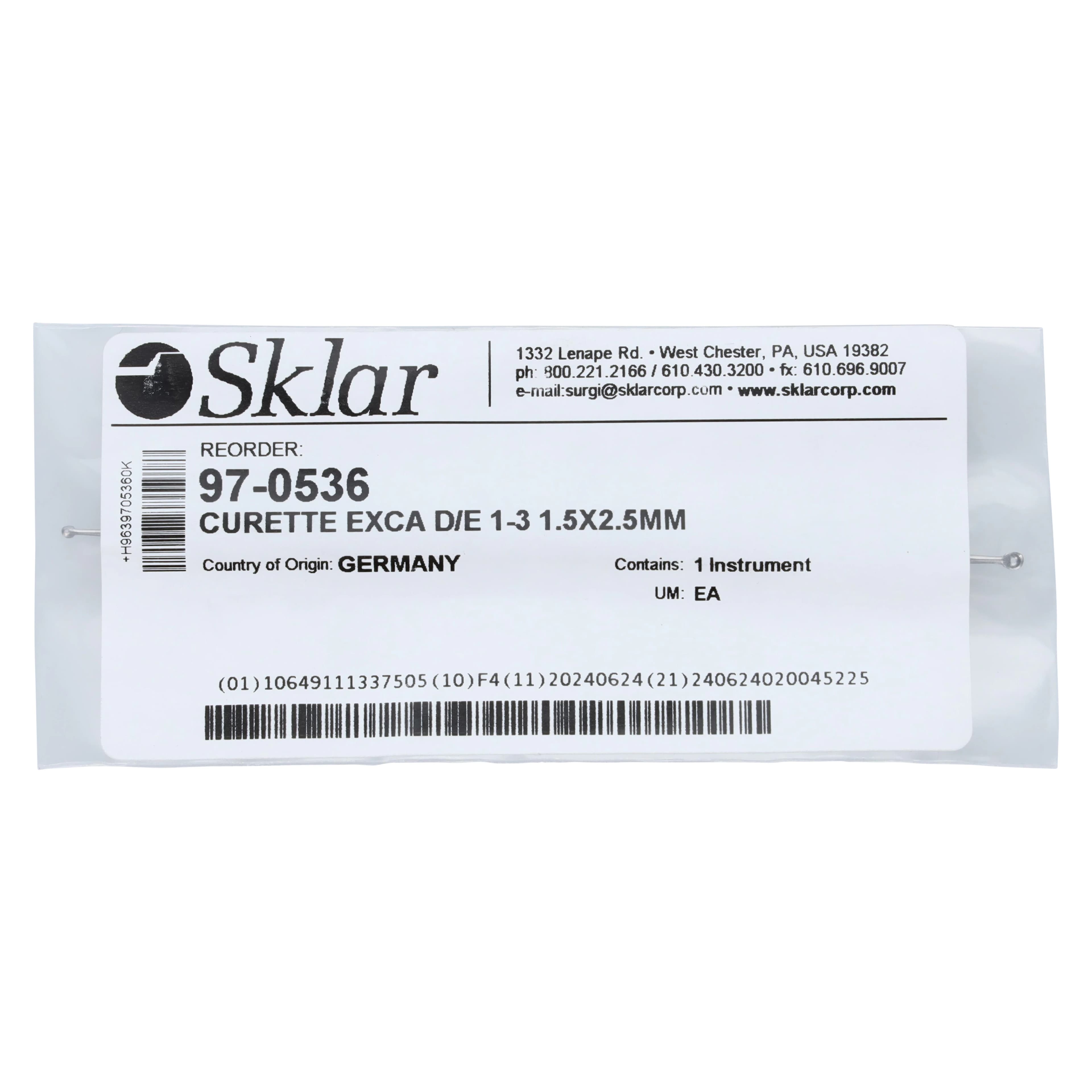 Sklar Instruments Podiatry Excavator Curette, Double-Ended, 5-1/2" Stainless Steel, Each thumbnail 6