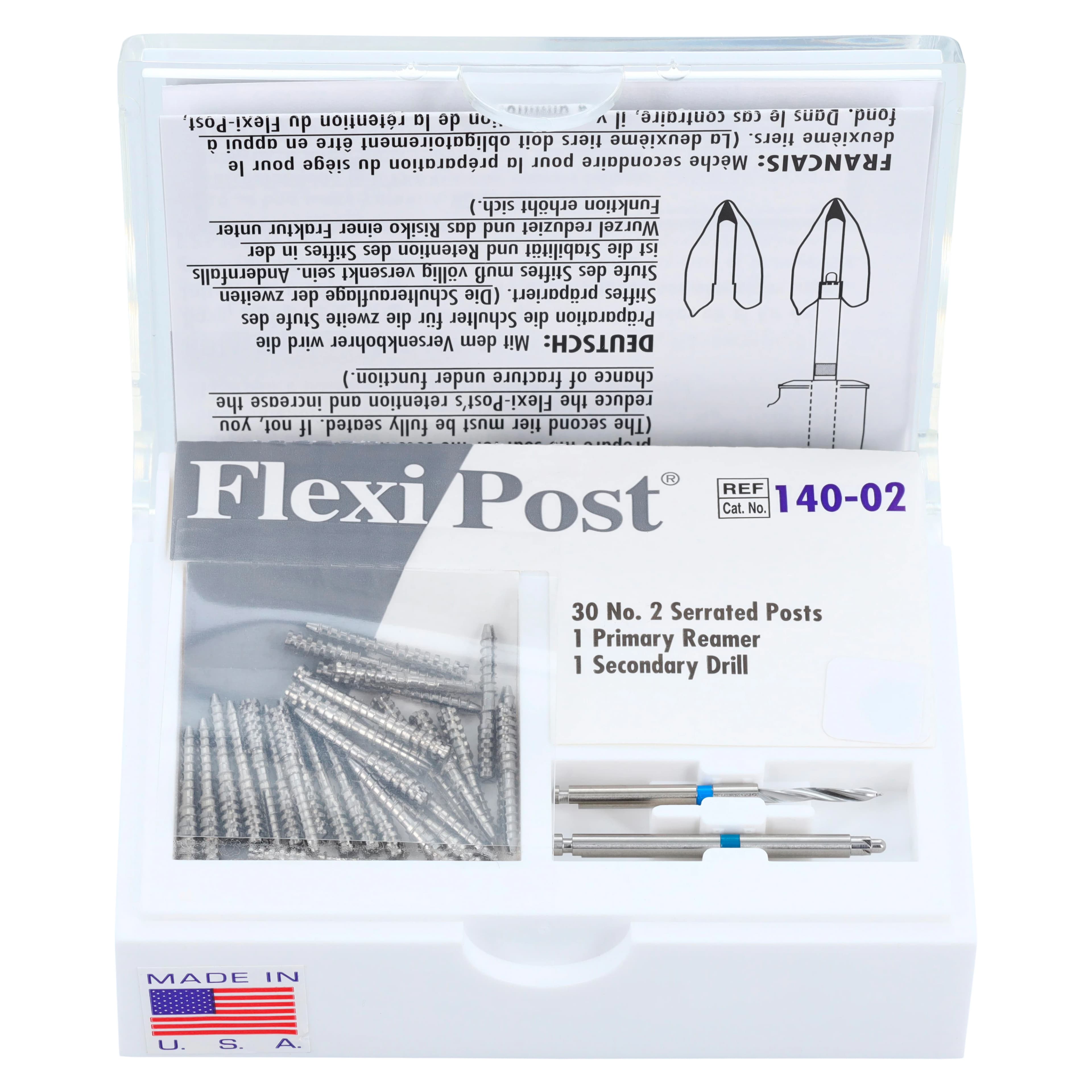 Flexi-Post Stainless Steel Economy Refill, Size #2, Blue, 30/Pk, 140-02 thumbnail 2