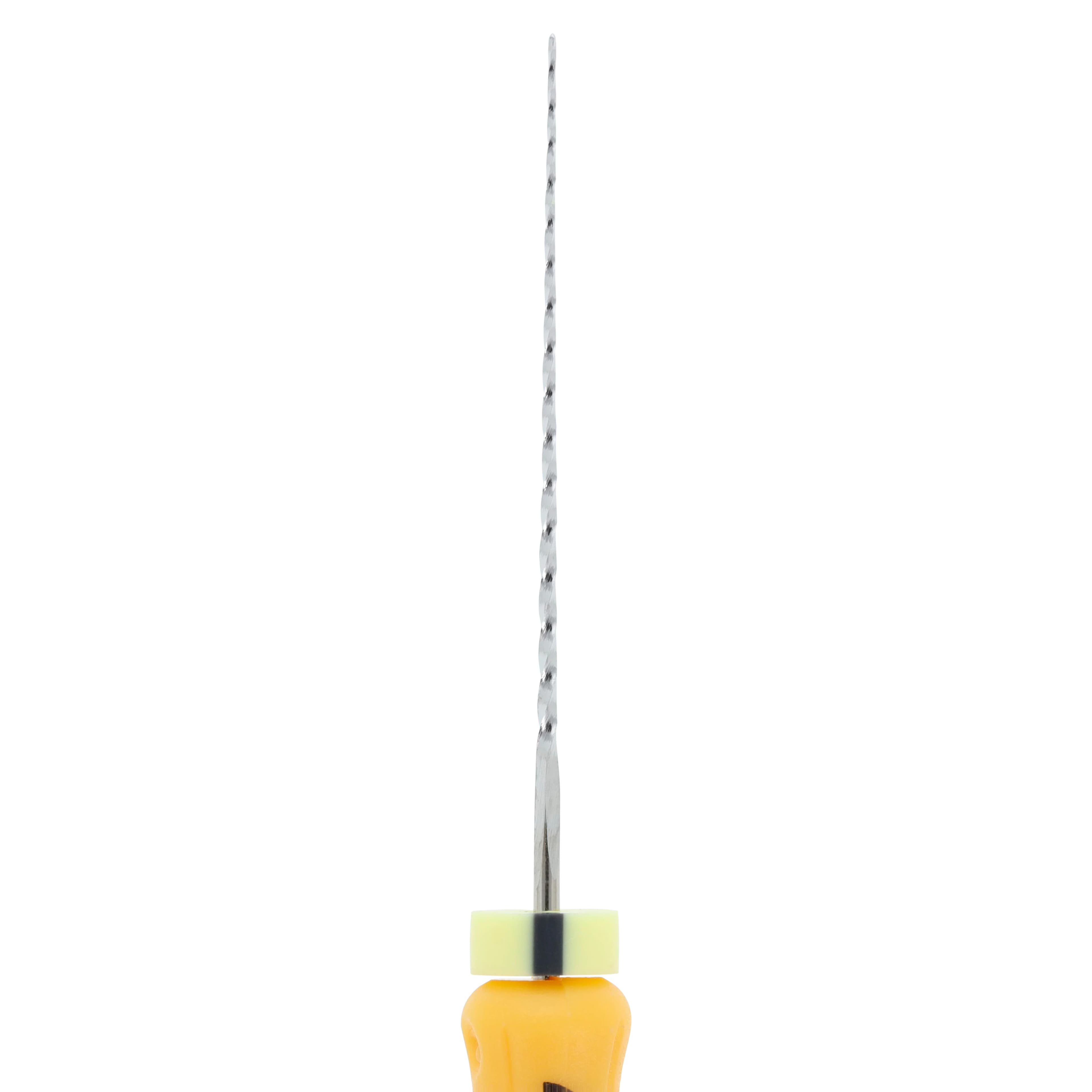 SafeSiders Endodontic Hand Reamers, 21 mm, 0.02 Taper, Size #20, Yellow, Stainless Steel, 6/Pkg, 5021-20 thumbnail 2