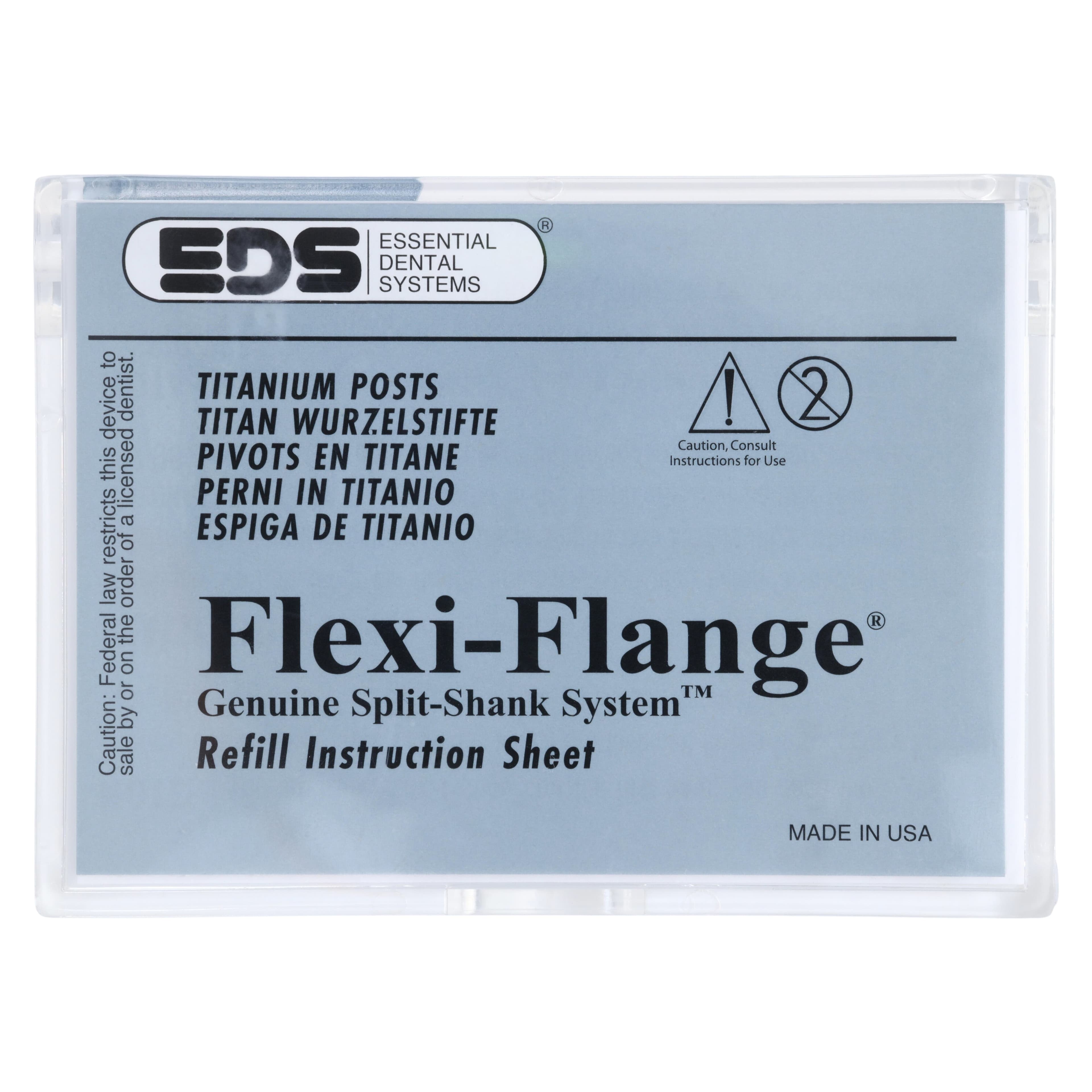 Flexi-Flange Post Titanium Refill Kit, Size 1 (Red), 10 Posts with Reamer and Countersink Drill, 435-01 thumbnail 3